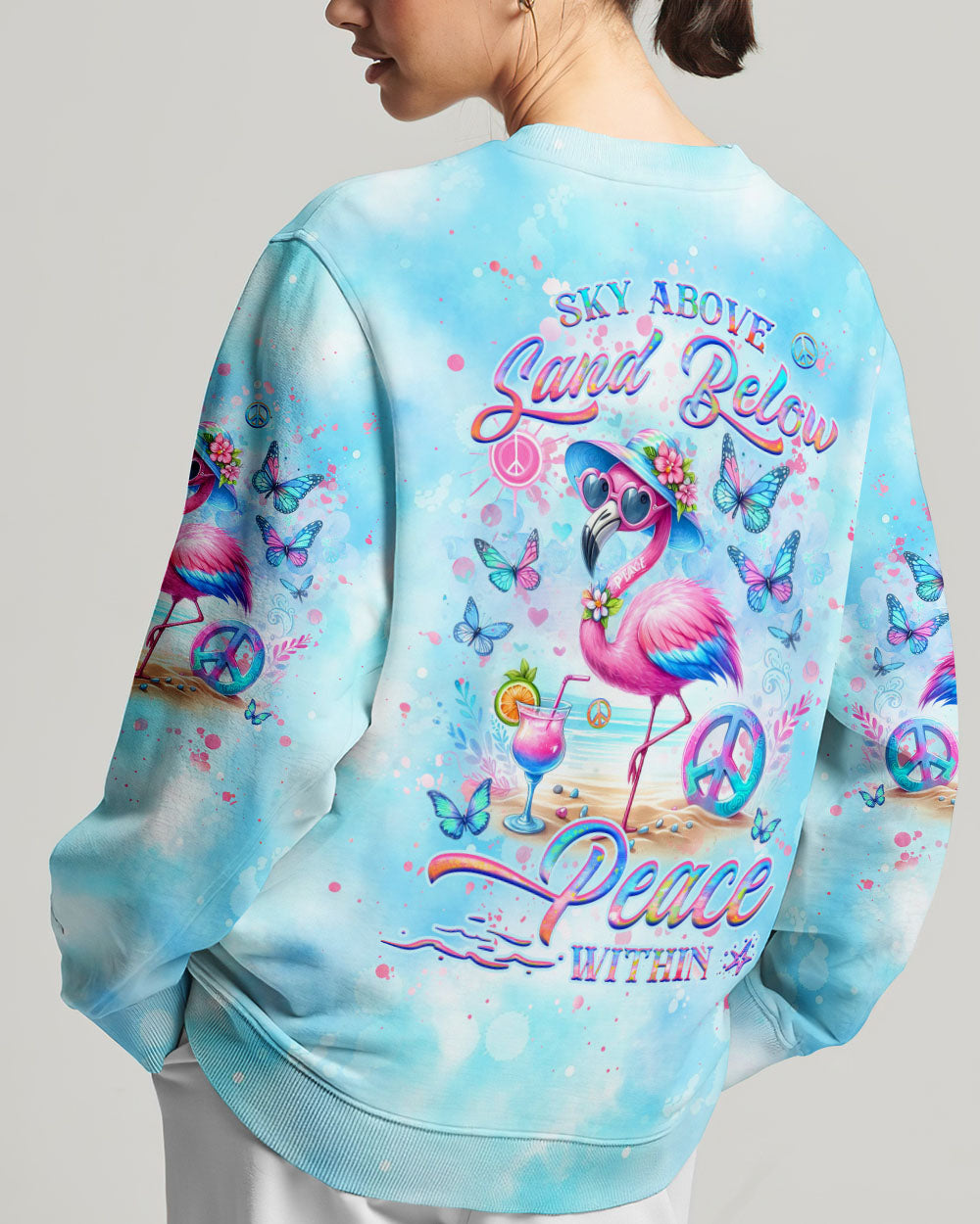 SKY ABOVE SAND BELOW PEACE WITHIN FLAMINGO ALL OVER PRINT - YHHG2805242