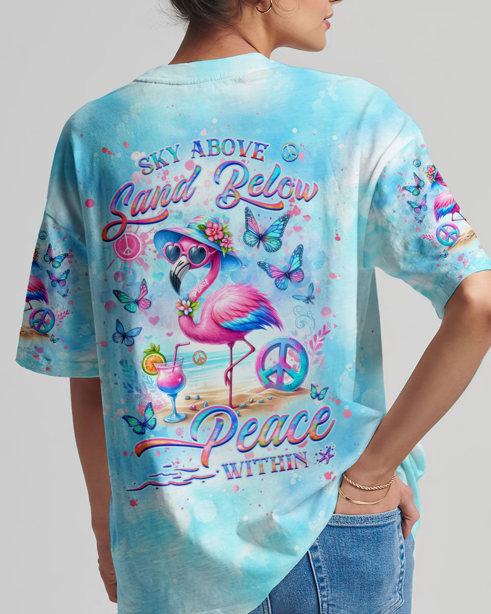 SKY ABOVE SAND BELOW PEACE WITHIN FLAMINGO ALL OVER PRINT - YHHG2805242