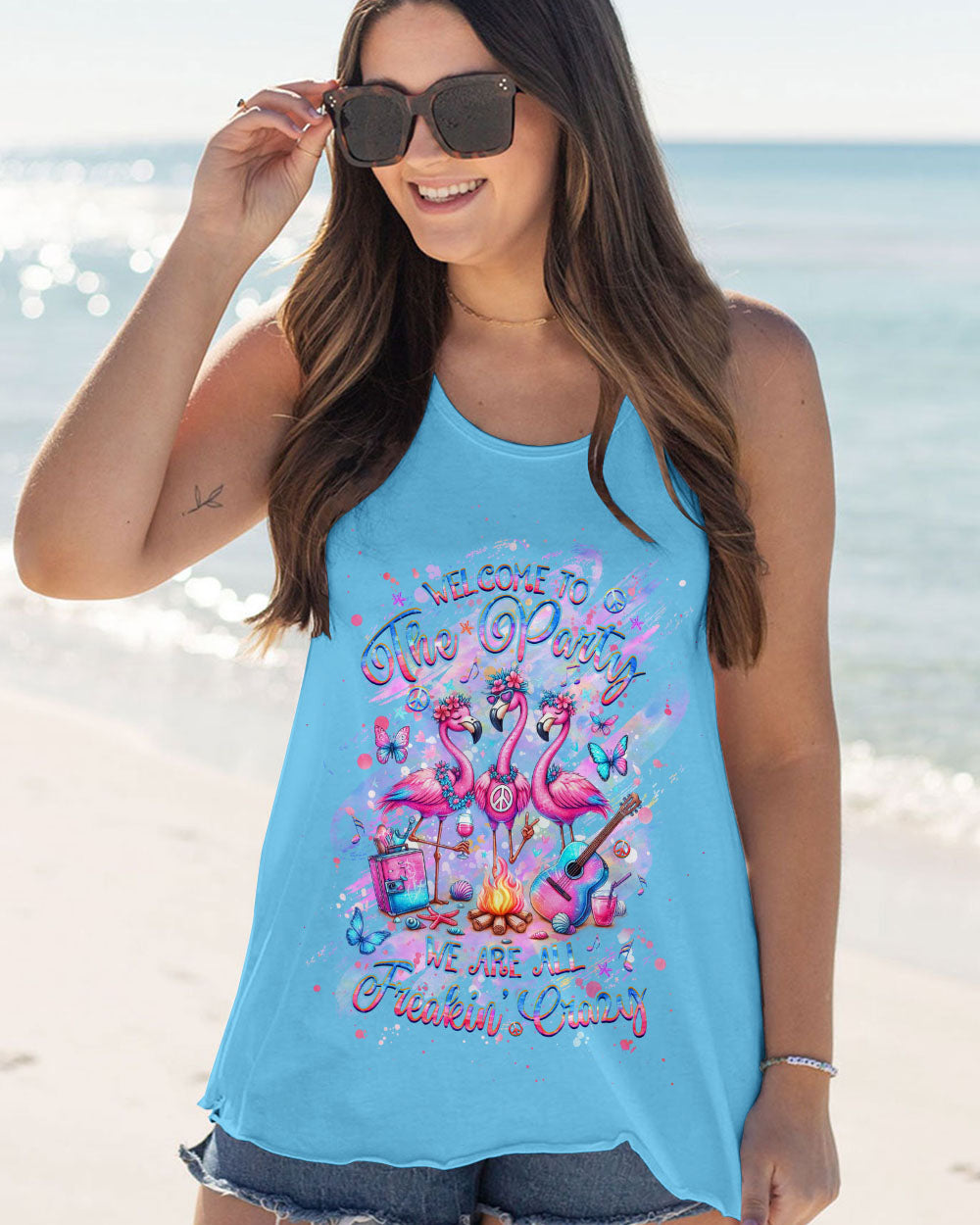 WE ARE ALL FREAKIN' FLAMINGO CRAZY ALL OVER PRINT - YHHG3005241