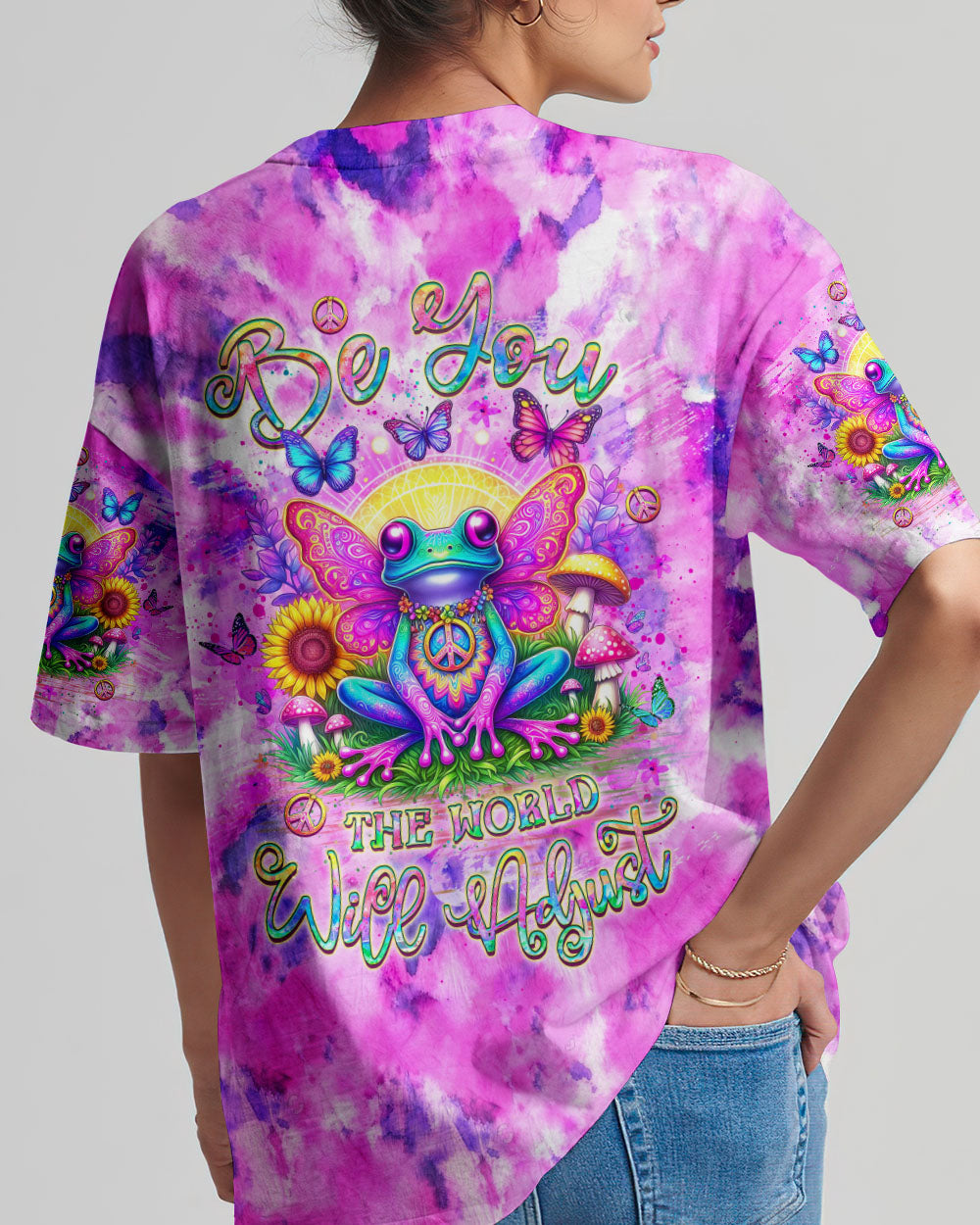 BE YOU THE WORLD WILL ADJUST ALL OVER PRINT - YHLT2805242
