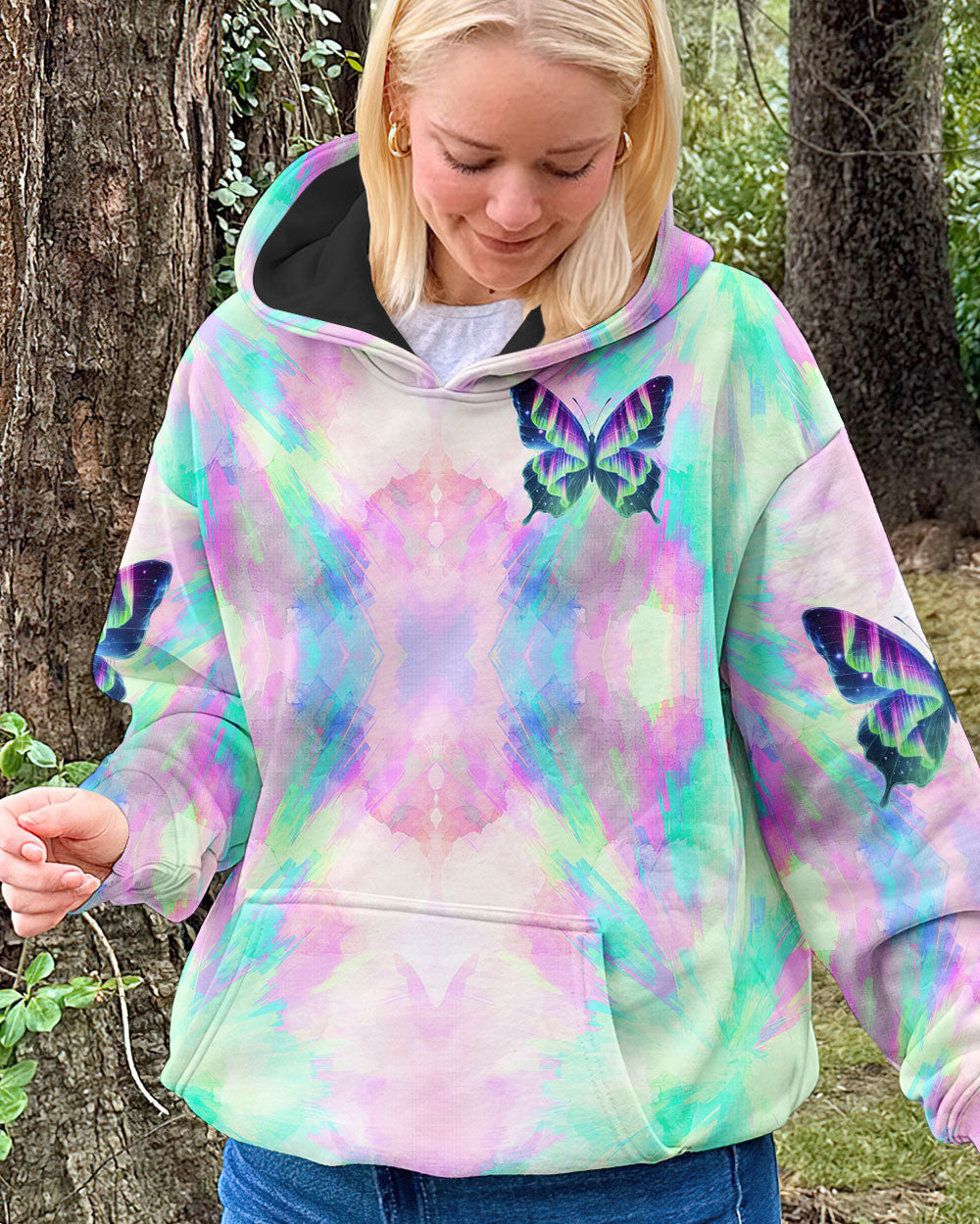 WHISPER WORDS OF WISDOM LET IT BE BUTTERFLY TIE DYE ALL OVER PRINT - TYTD0801252