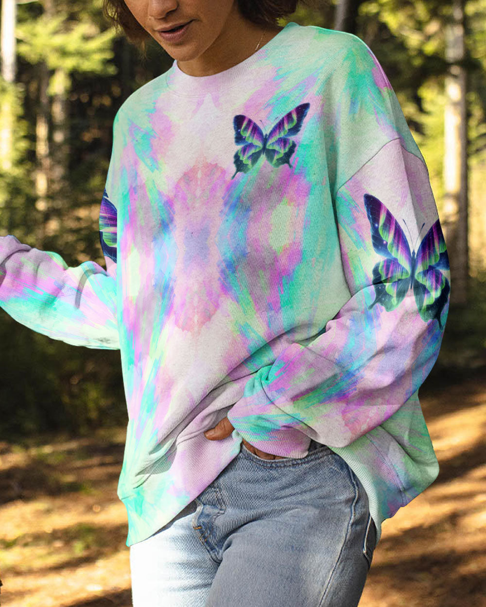 WHISPER WORDS OF WISDOM LET IT BE BUTTERFLY TIE DYE ALL OVER PRINT - TYTD0801252