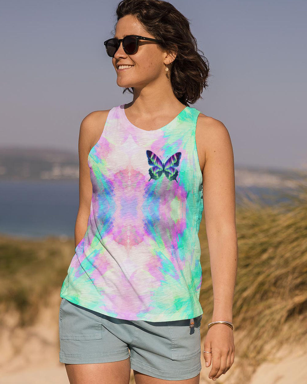 WHISPER WORDS OF WISDOM LET IT BE BUTTERFLY TIE DYE ALL OVER PRINT - TYTD0801252