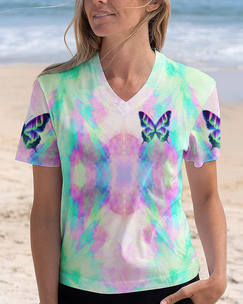 WHISPER WORDS OF WISDOM LET IT BE BUTTERFLY TIE DYE ALL OVER PRINT - TYTD0801252
