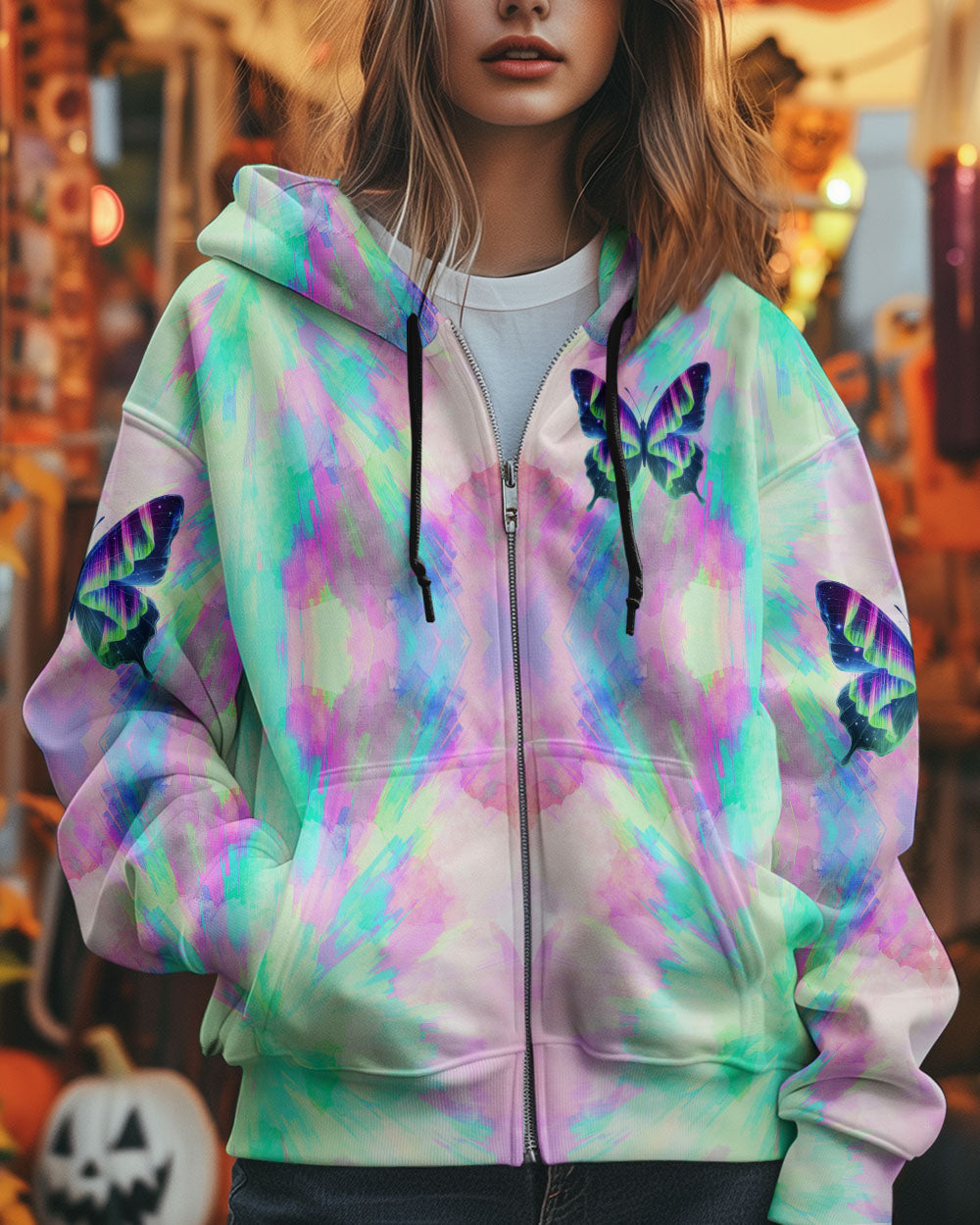 WHISPER WORDS OF WISDOM LET IT BE BUTTERFLY TIE DYE ALL OVER PRINT - TYTD0801252