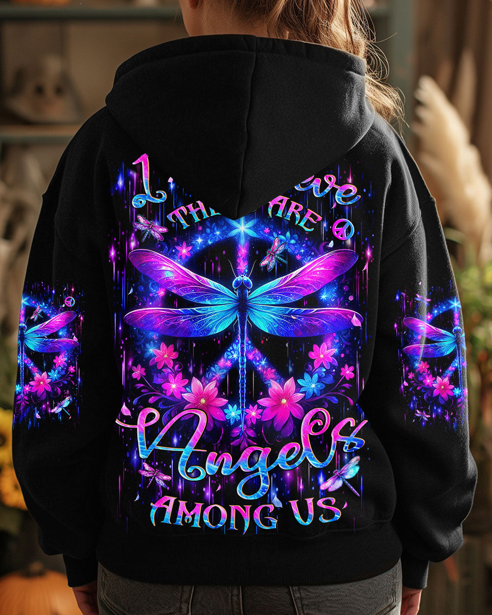 I BELIEVE THERE ARE ANGELS AMONG US DRAGONFLY ALL OVER PRINT - YHHN2512242