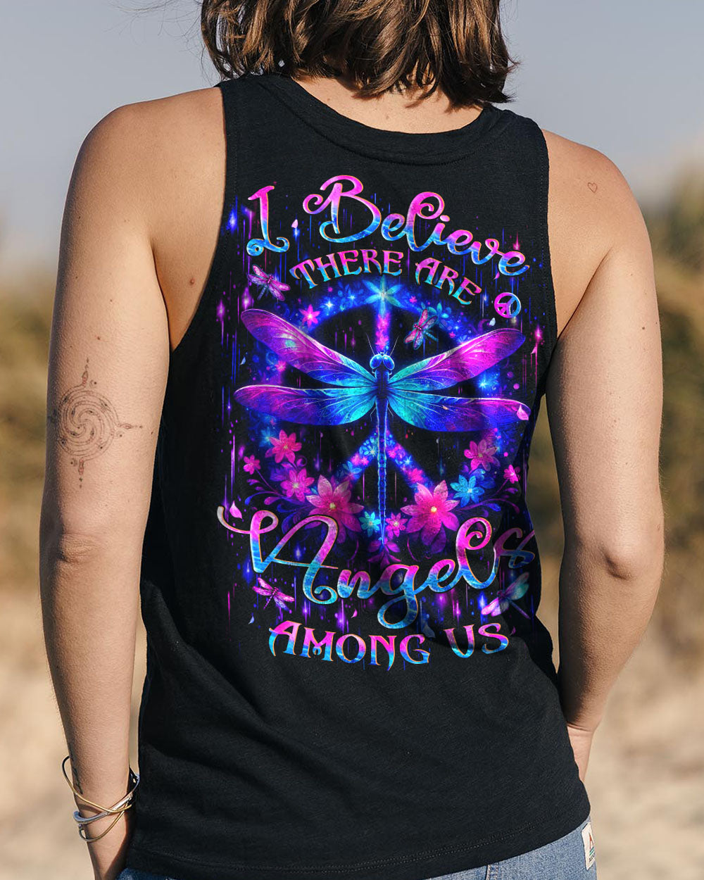 I BELIEVE THERE ARE ANGELS AMONG US DRAGONFLY ALL OVER PRINT - YHHN2512242