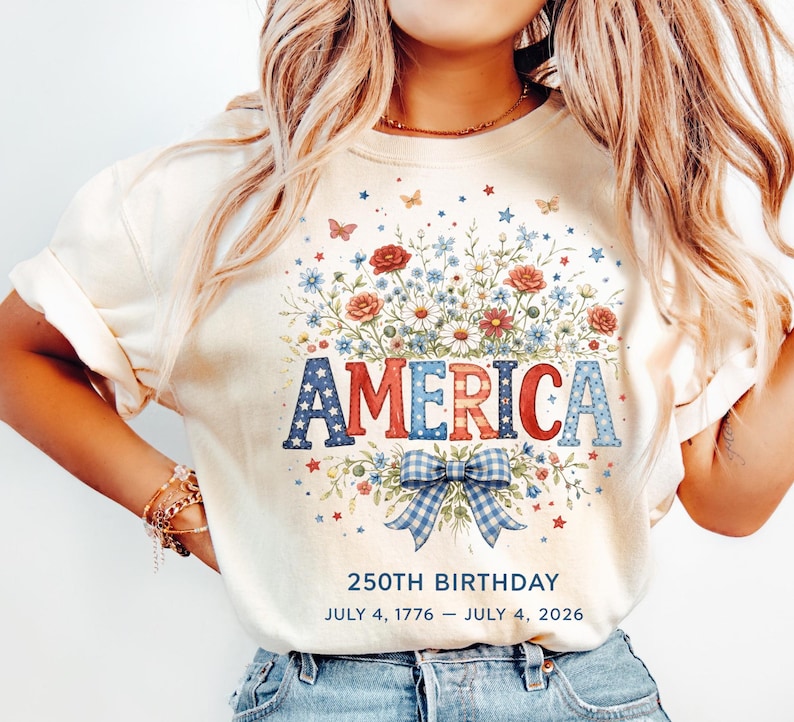 America 250th Birthday T-Shirt - Patriotic 4th of July 2026 - Comfort Colors Style