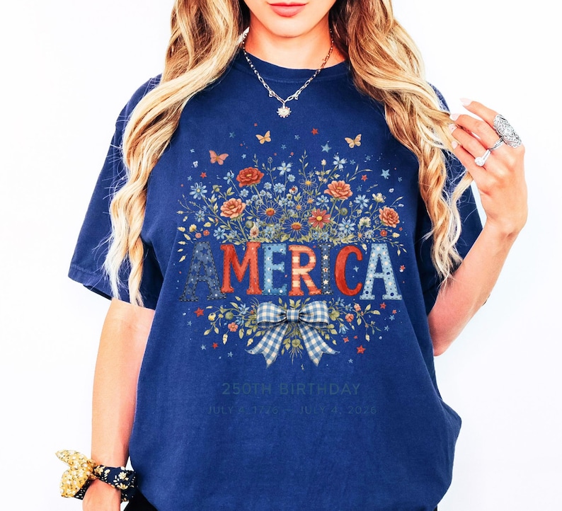 America 250th Birthday T-Shirt - Patriotic 4th of July 2026 - Comfort Colors Style