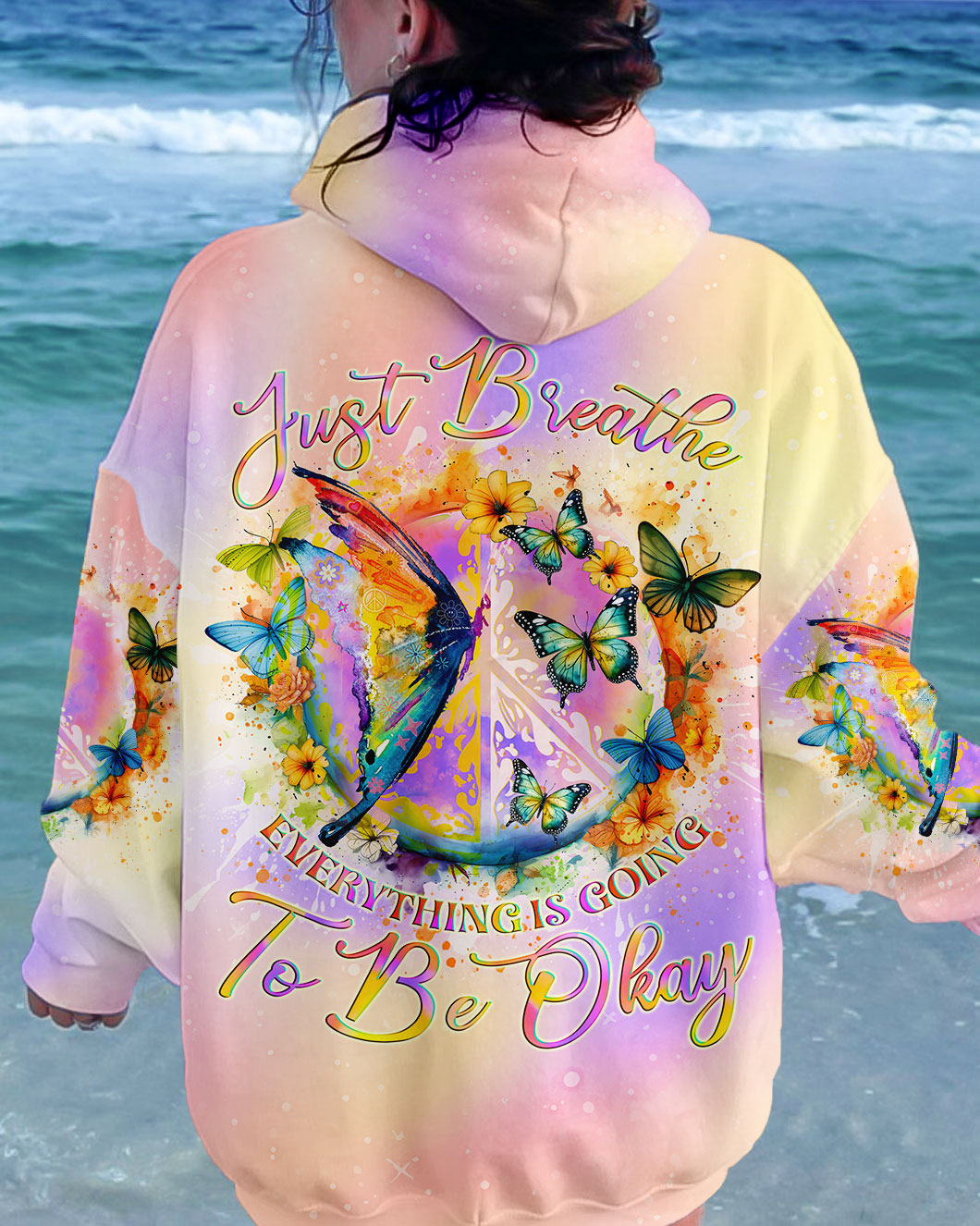 JUST BREATHE BUTTERFLY ALL OVER PRINT - TLNO0201241