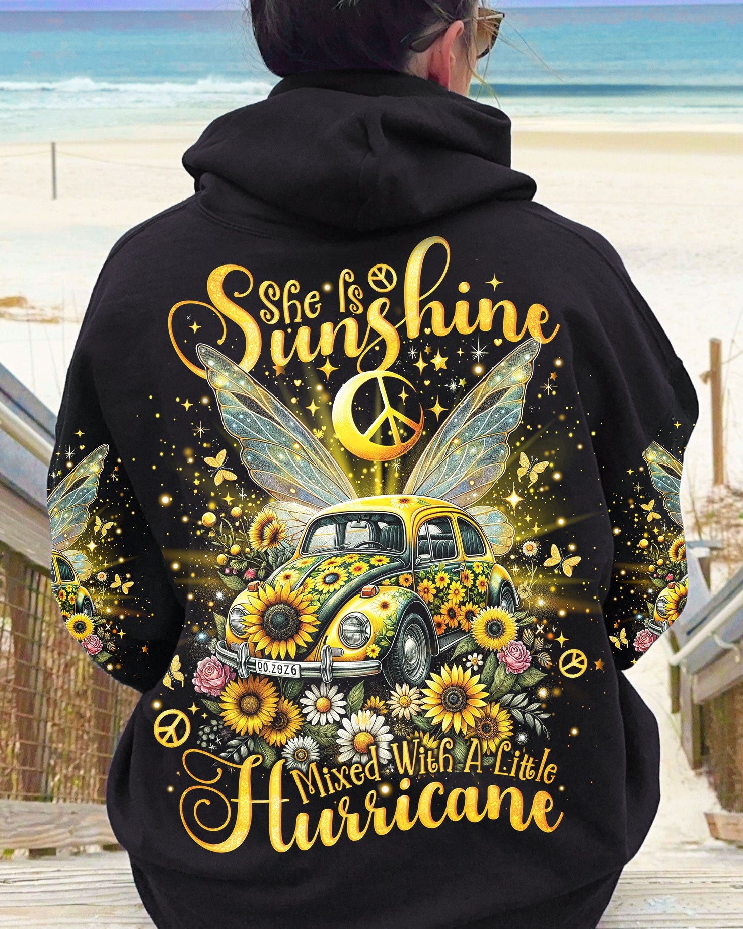 SHE IS SUNSHINE CAR WINGS ALL OVER PRINT - TLNO2212231