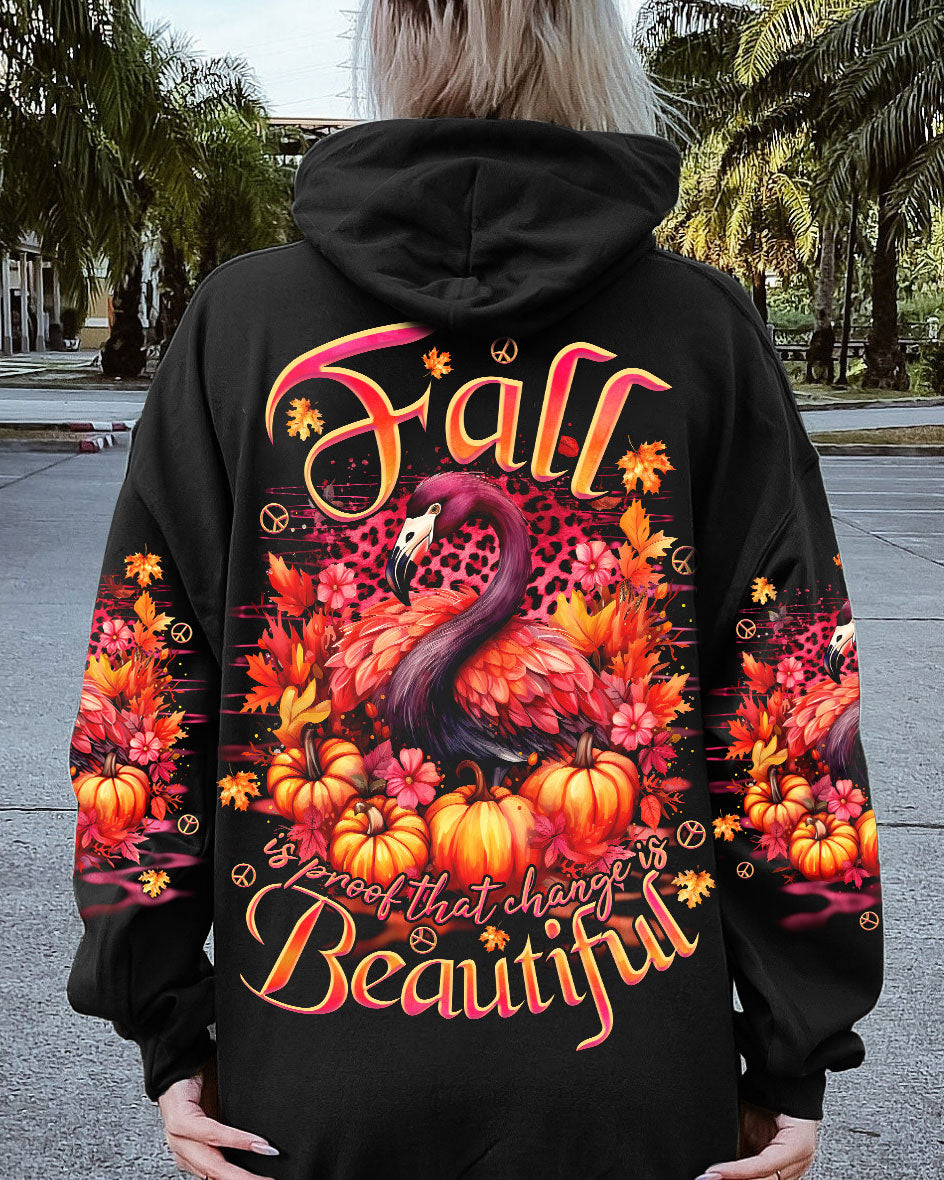 CHANGE IS BEAUTIFUL FLAMINGO AUTUMN ALL OVER PRINT - TLNO3107231