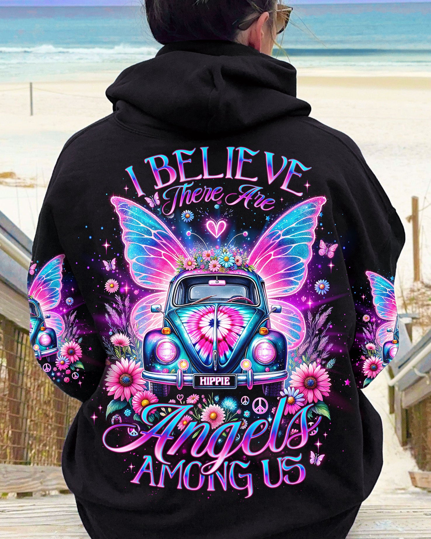 I BELIEVE THERE ARE ANGELS AMONG US CAR WINGS ALL OVER PRINT - TLNO2012231