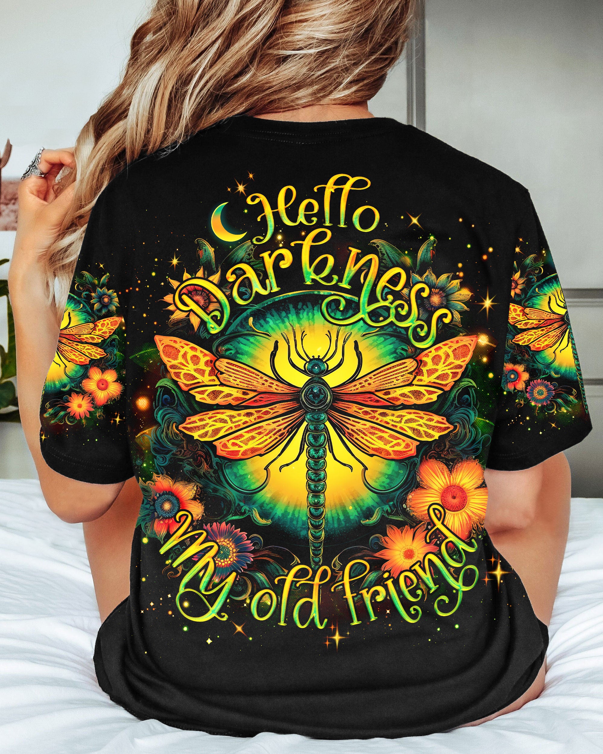 HELLO DARKNESS MY OLD FRIEND DRAGONFLY ALL OVER PRINT - TLNO1707234