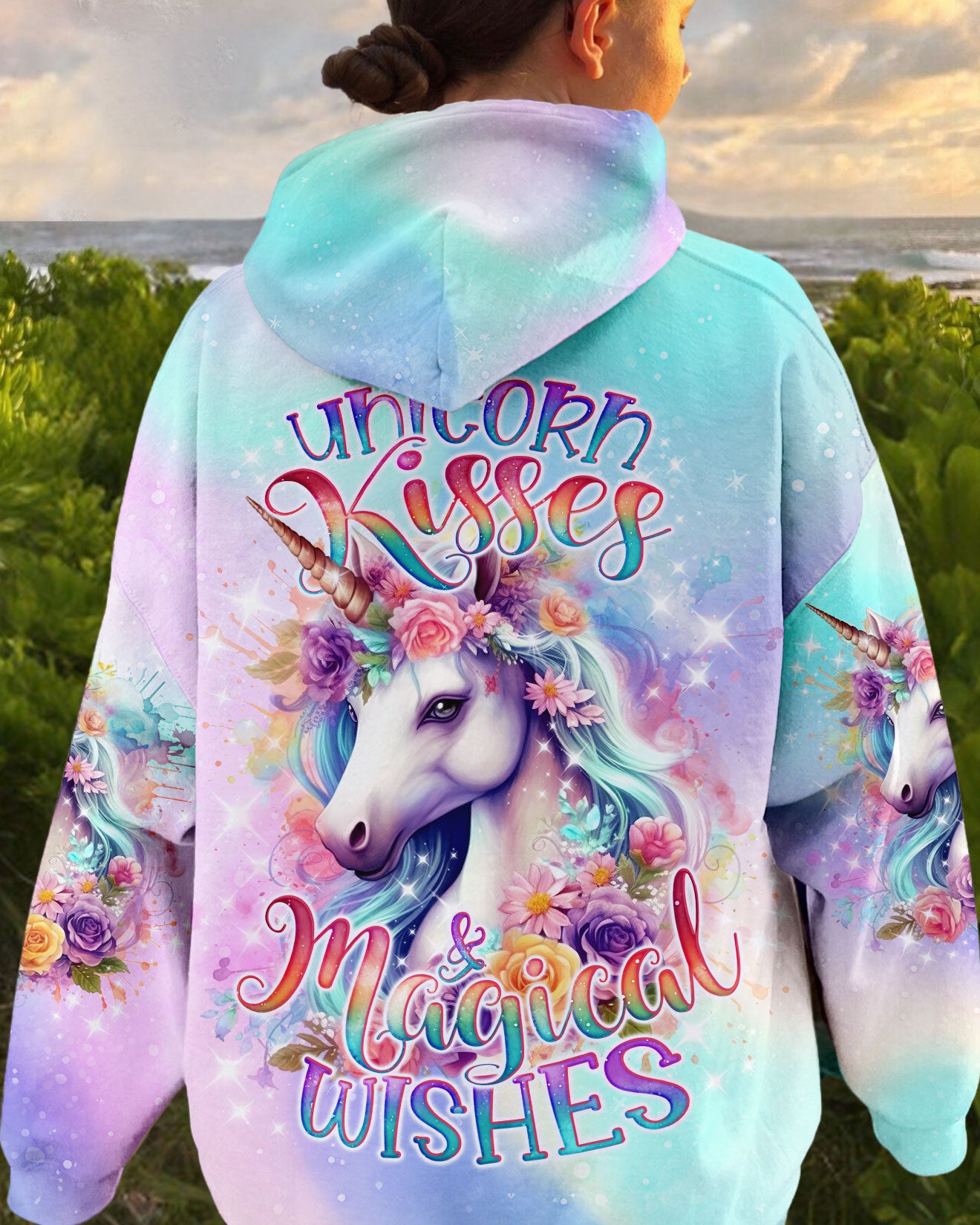 UNICORN KISSES MAGICAL WISHES ALL OVER PRINT - TLNO2501241