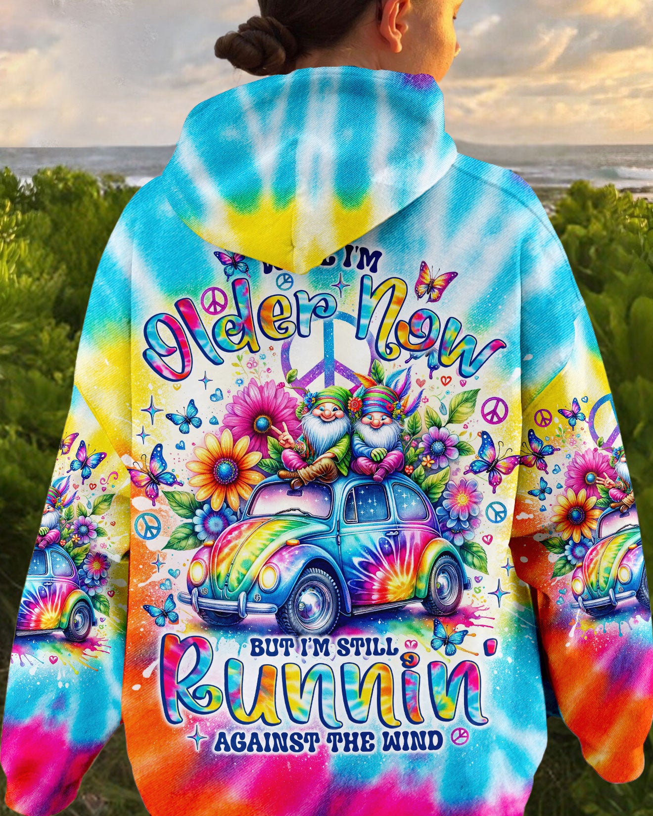 RUNNING AGAINST THE WIND GNOME TIE DYE ALL OVER PRINT - TLNO3101241