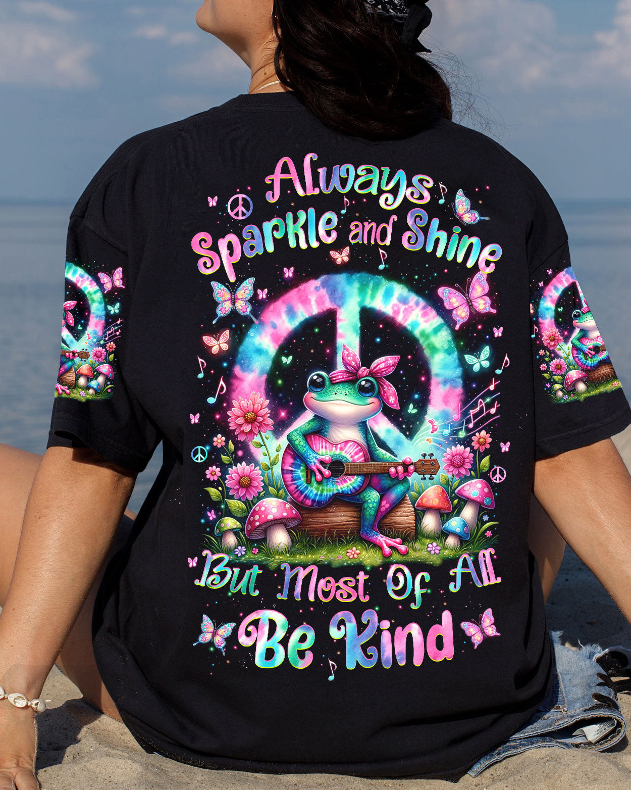 ALWAYS SPARKLE AND SHINE FROG ALL OVER PRINT - TLNO506246