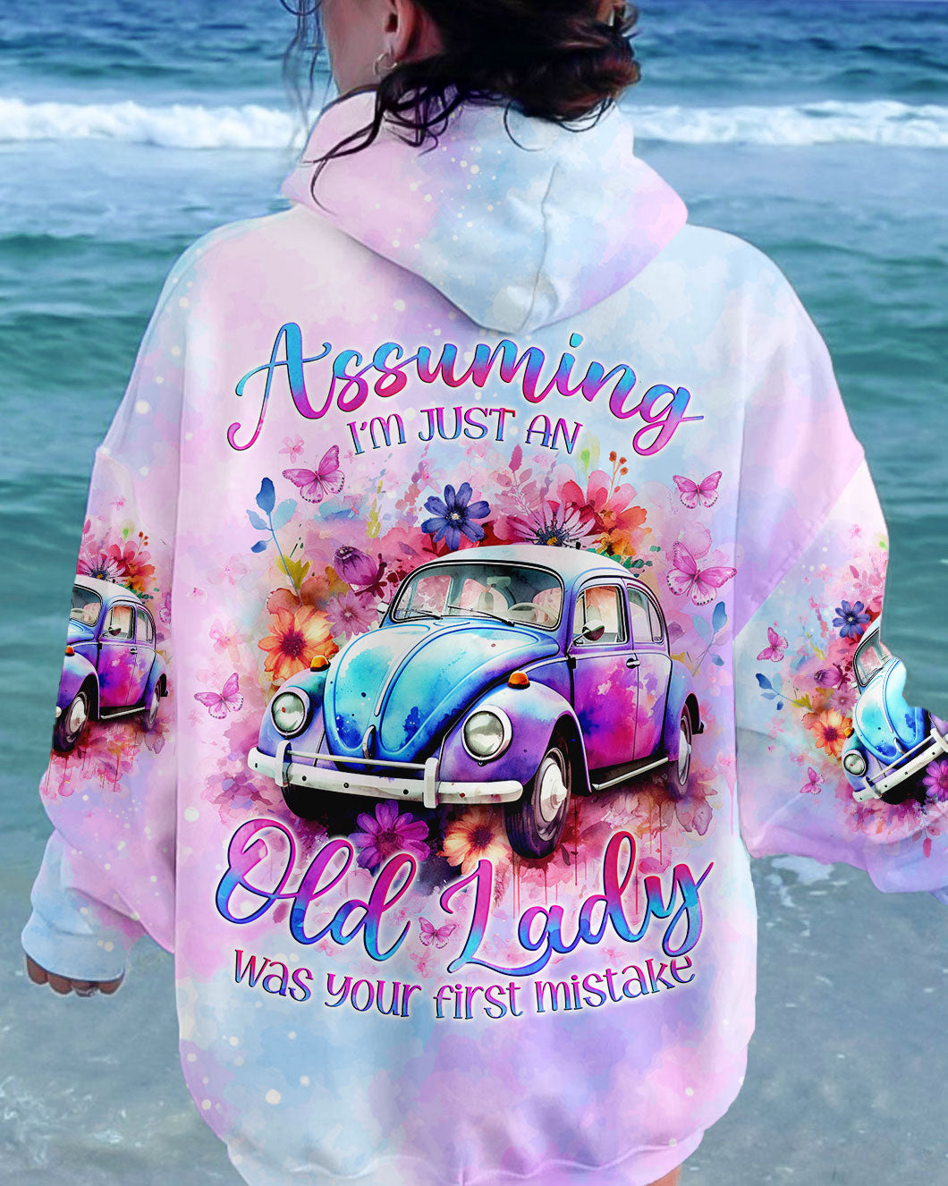 ASSUMING I'M JUST AN OLD LADY CAR FLOWER ALL OVER PRINT - TLNO2512232
