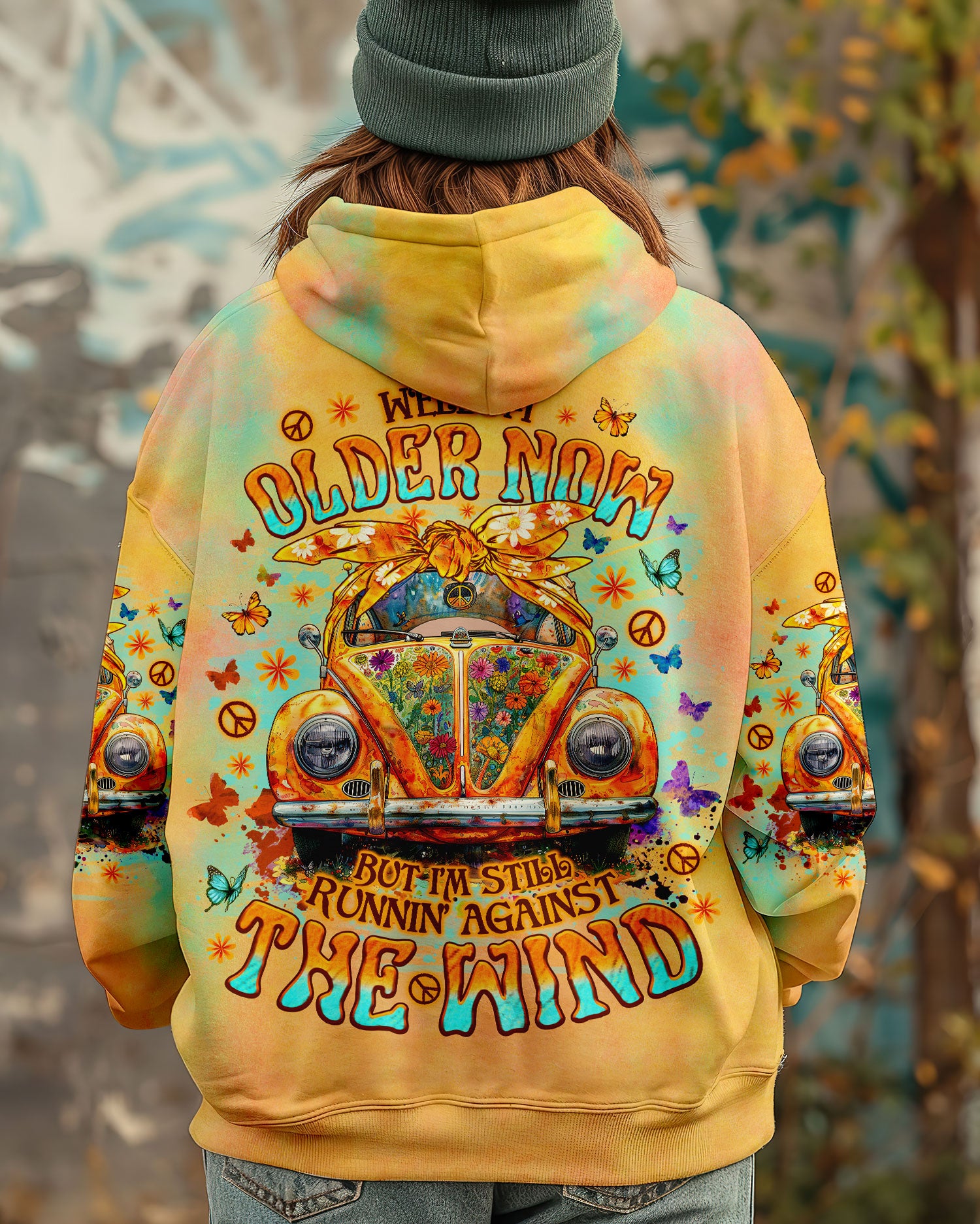 RUNNING AGAINST THE WIND CAR TIE DYE ALL OVER PRINT - TLNO0702251