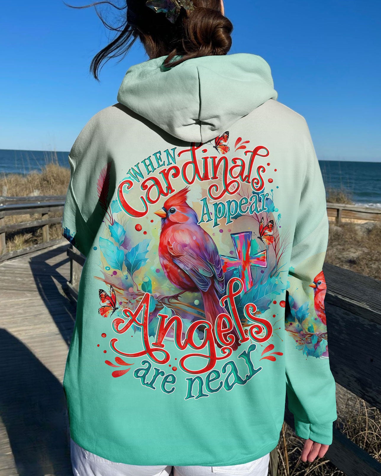 WHEN CARDINALS APPEAR ANGELS ARE NEAR ALL OVER PRINT - TLNO0708234