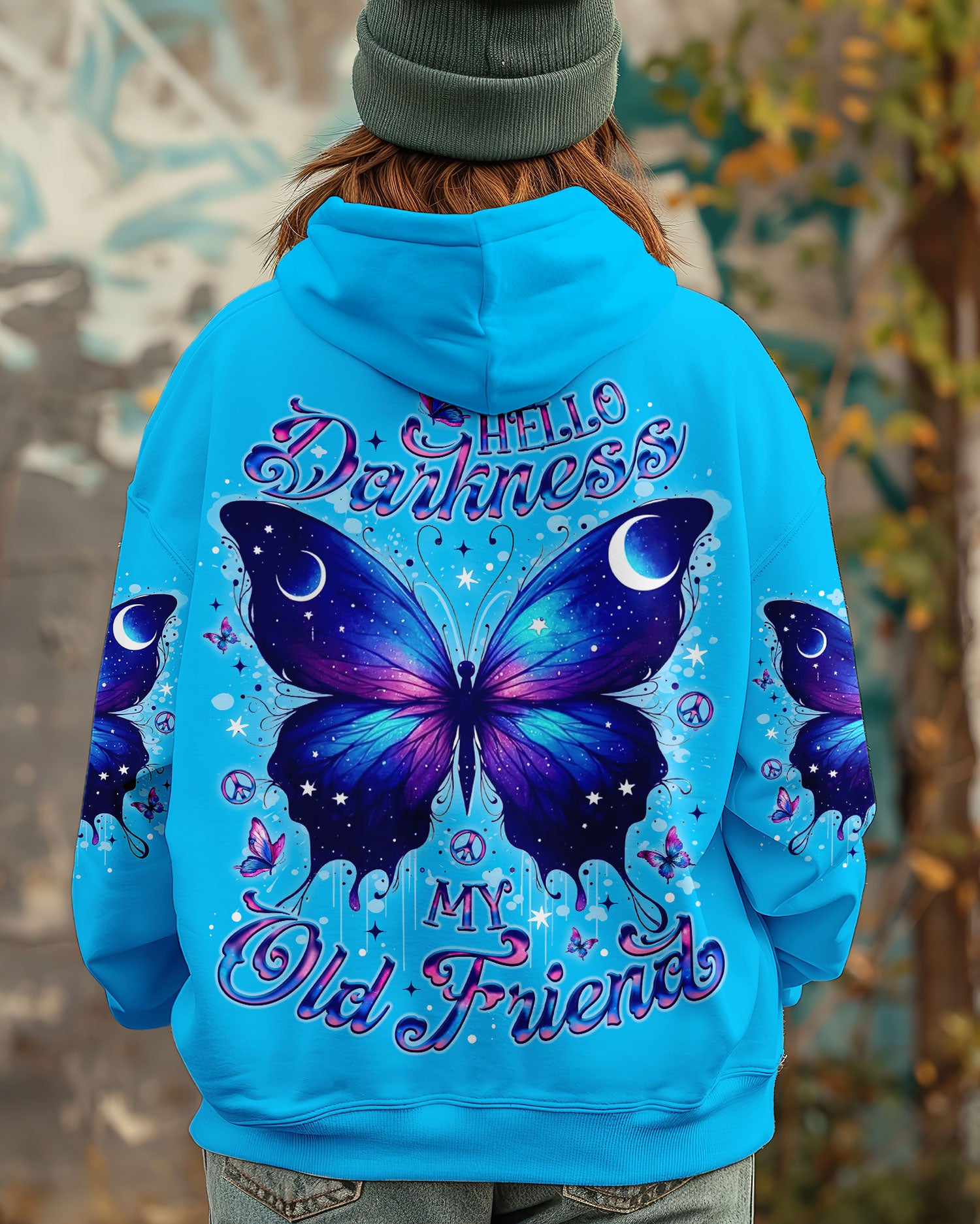 HELLO DARKNESS MY OLD FRIEND BUTTERFLY  ALL OVER PRINT - TLNO3010252