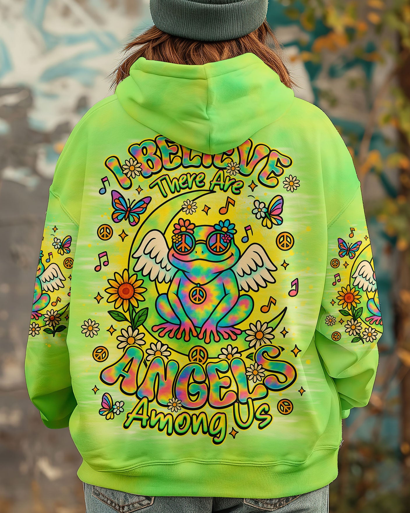 I BELIEVE THERE ARE ANGELS AMONG US FROG ALL OVER PRINT - TLNO2606252