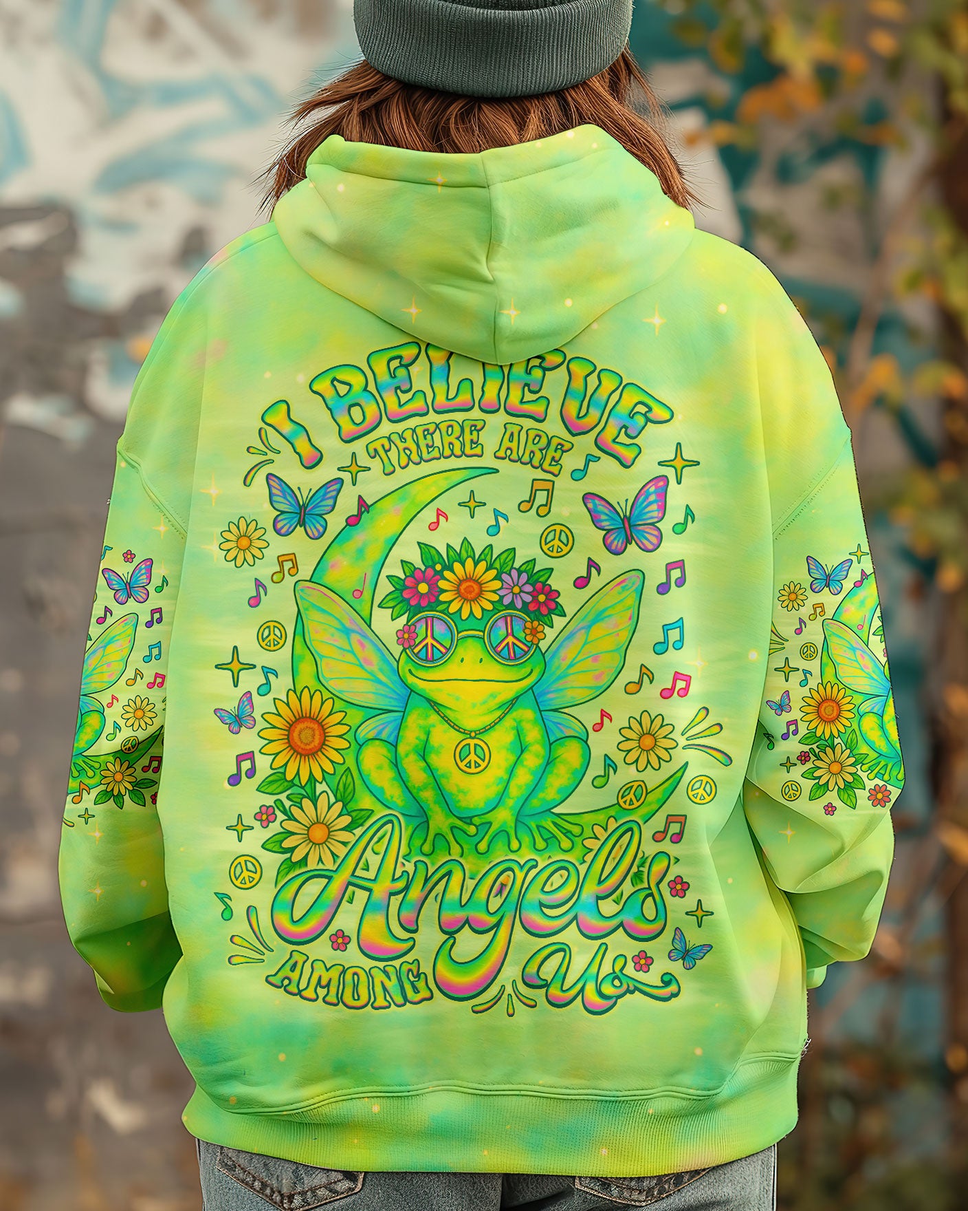 I BELIEVE THERE ARE ANGELS AMONG US FROG ALL OVER PRINT - TLNO1906252