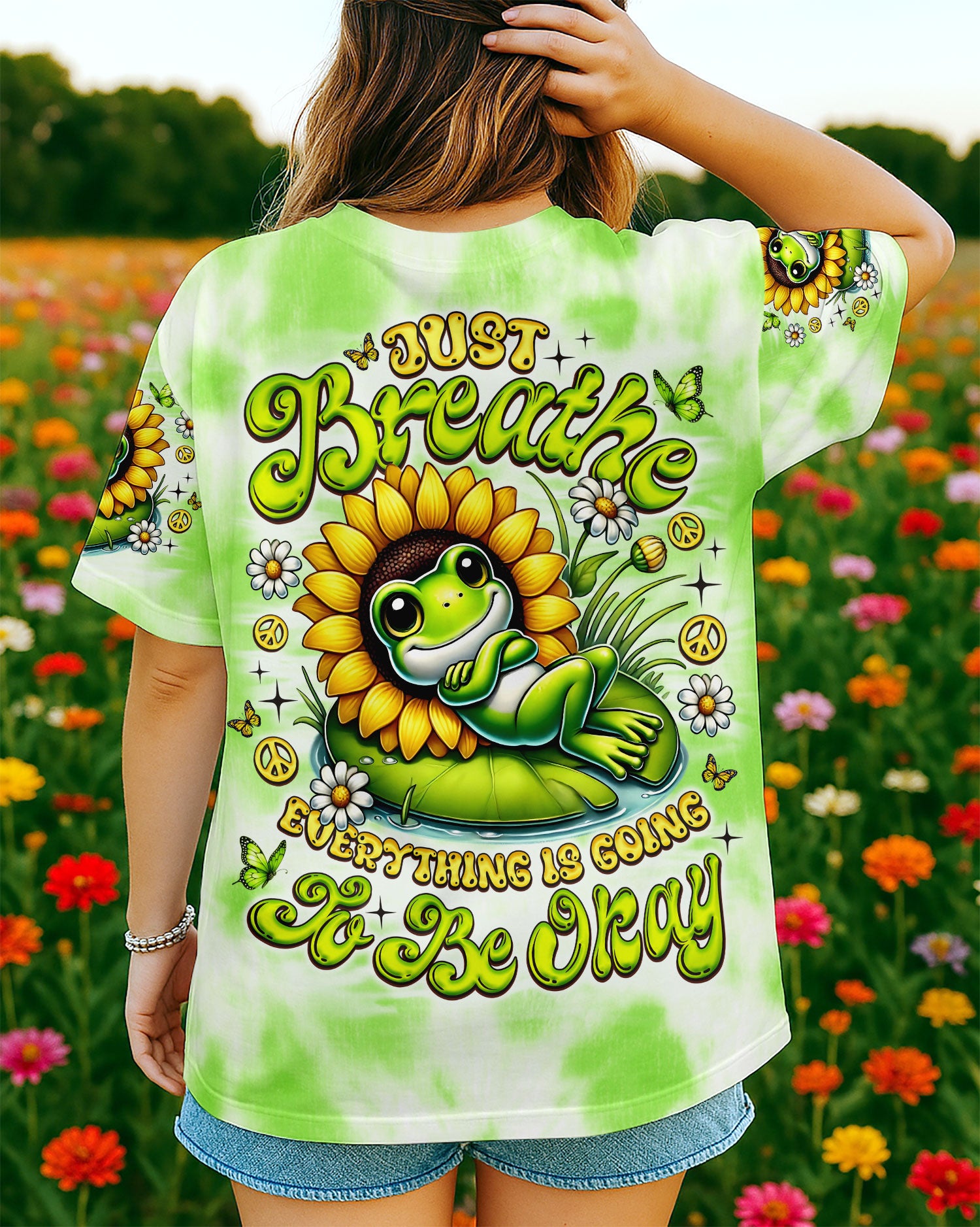 JUST BREATHE FROG ALL OVER PRINT - TLNO2006252
