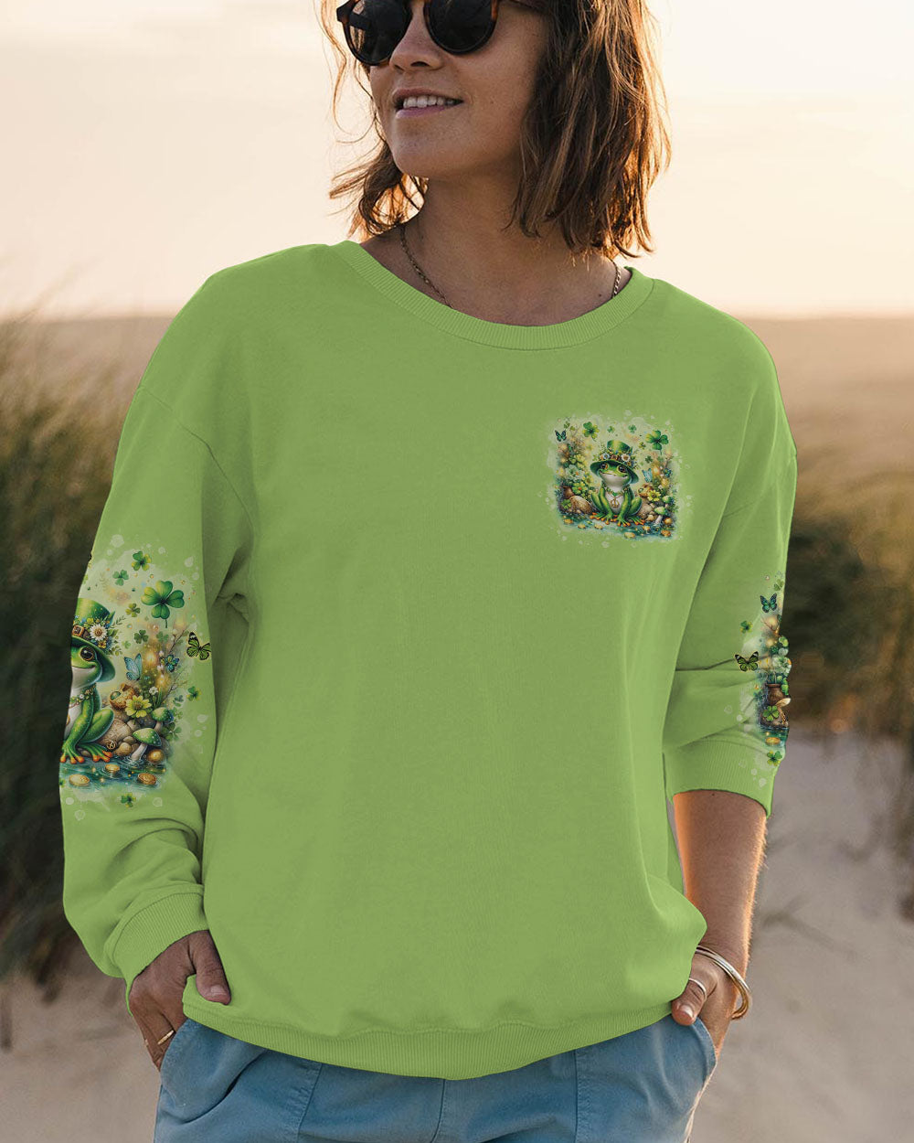 BE YOU THE WORLD WILL ADJUST FROG PATRICK'S DAY ALL OVER PRINT - TLNO0501241