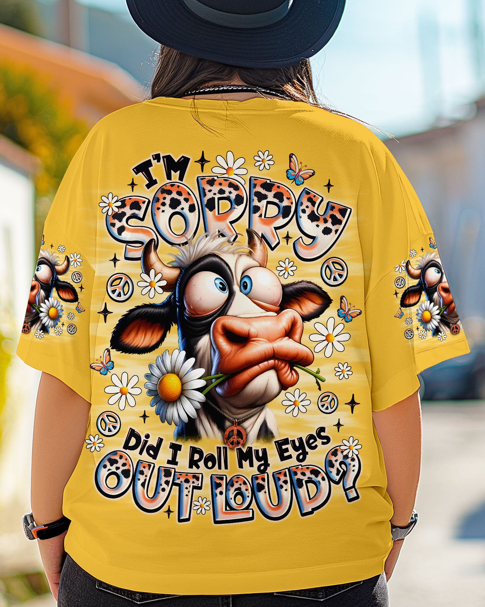 DID I ROLL MY EYES OUT LOUD COW ALL OVER PRINT - TLNO1407251