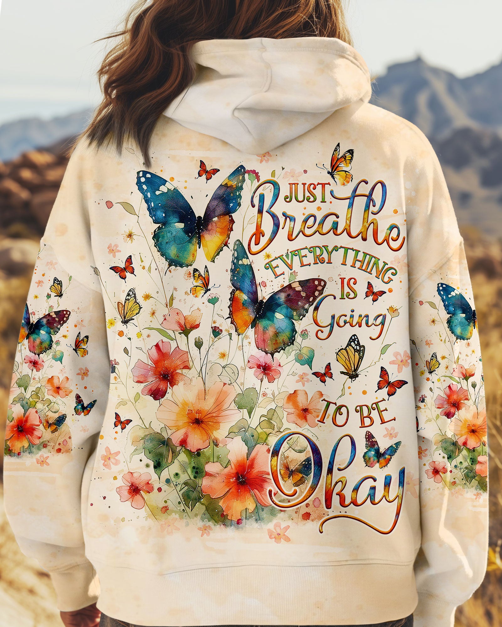 JUST BREATHE BUTTERFLY ALL OVER PRINT - TLNO0810242