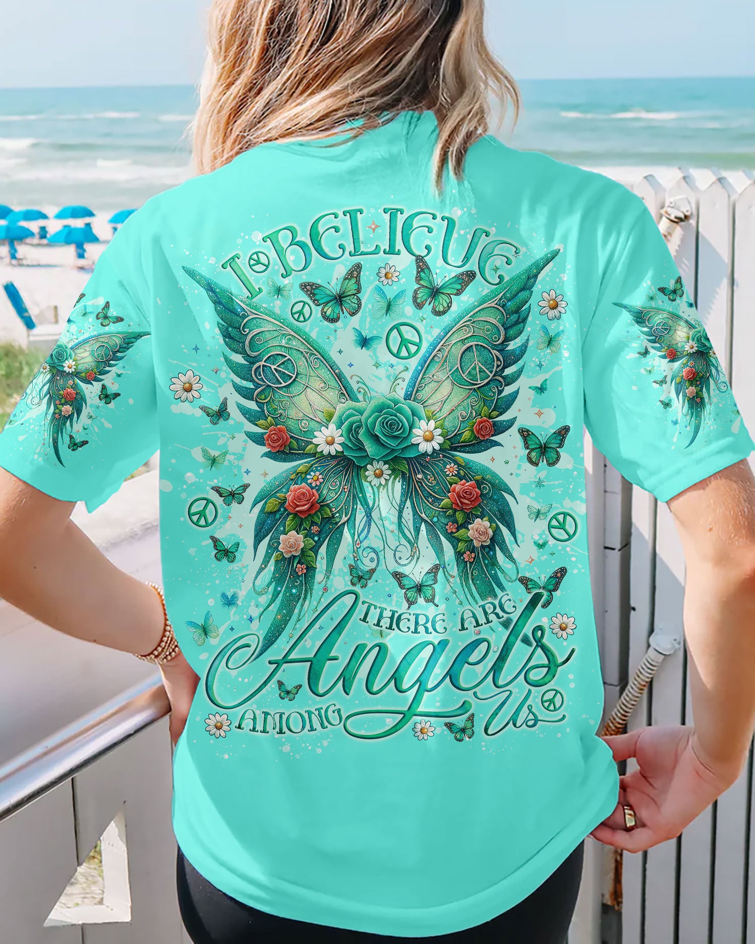 I BELIEVE THERE ARE ANGELS AMONG US WINGS ALL OVER PRINT - TLNO1812231