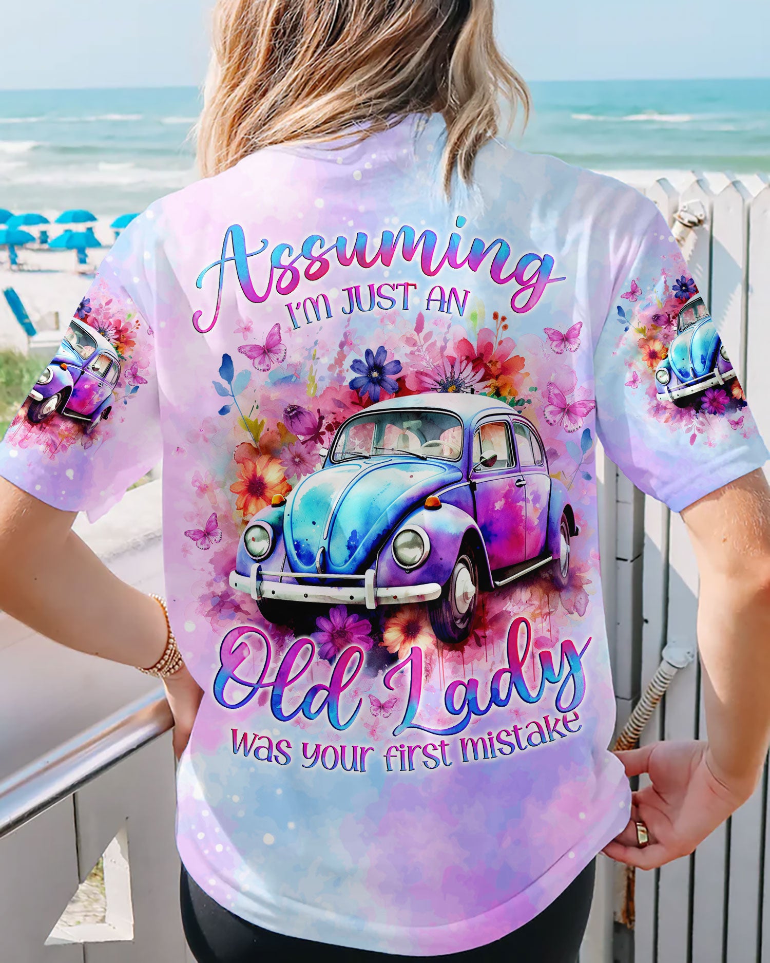 ASSUMING I'M JUST AN OLD LADY CAR FLOWER ALL OVER PRINT - TLNO2512232