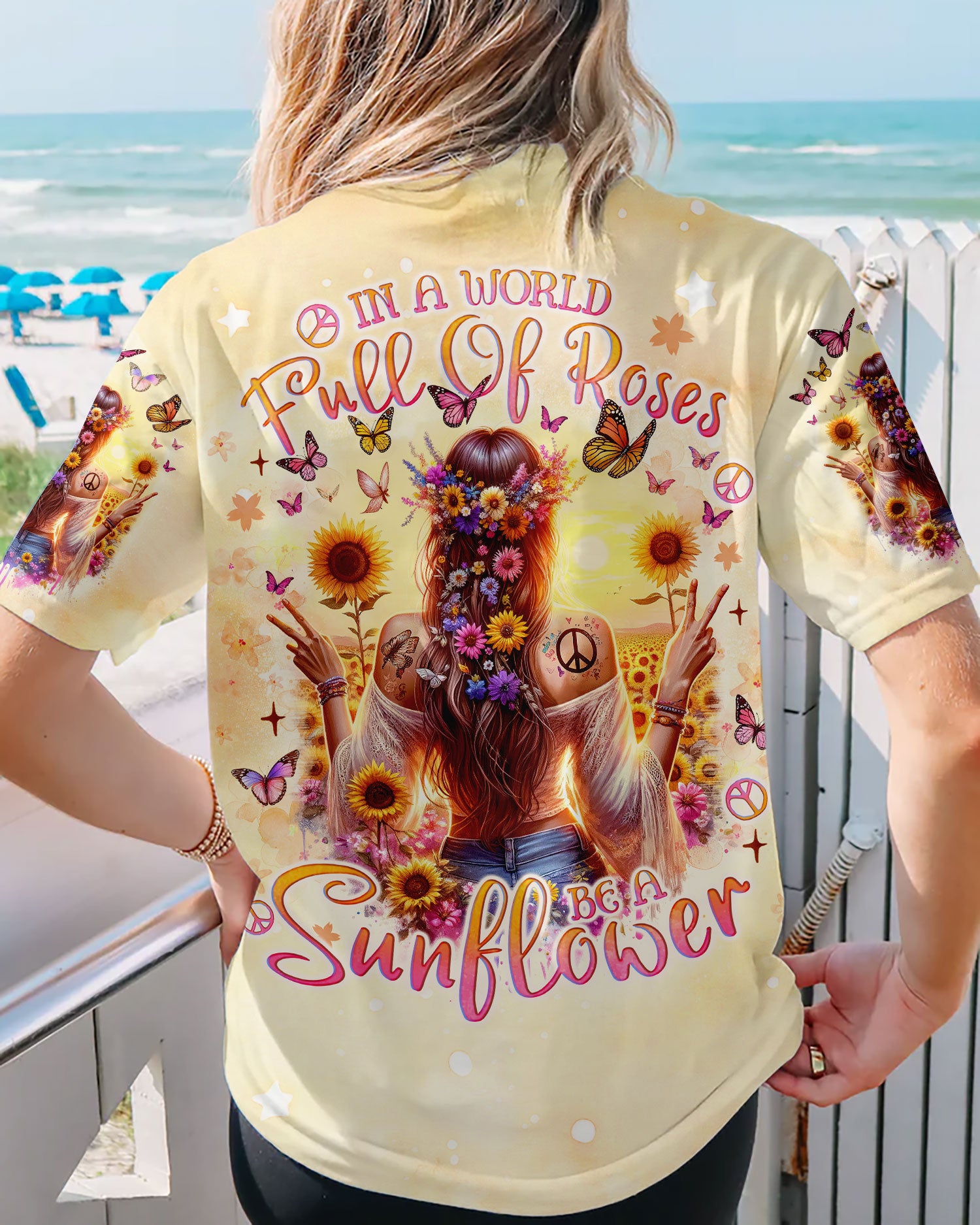 BE A SUNFLOWER ALL OVER PRINT - TLNO0812231