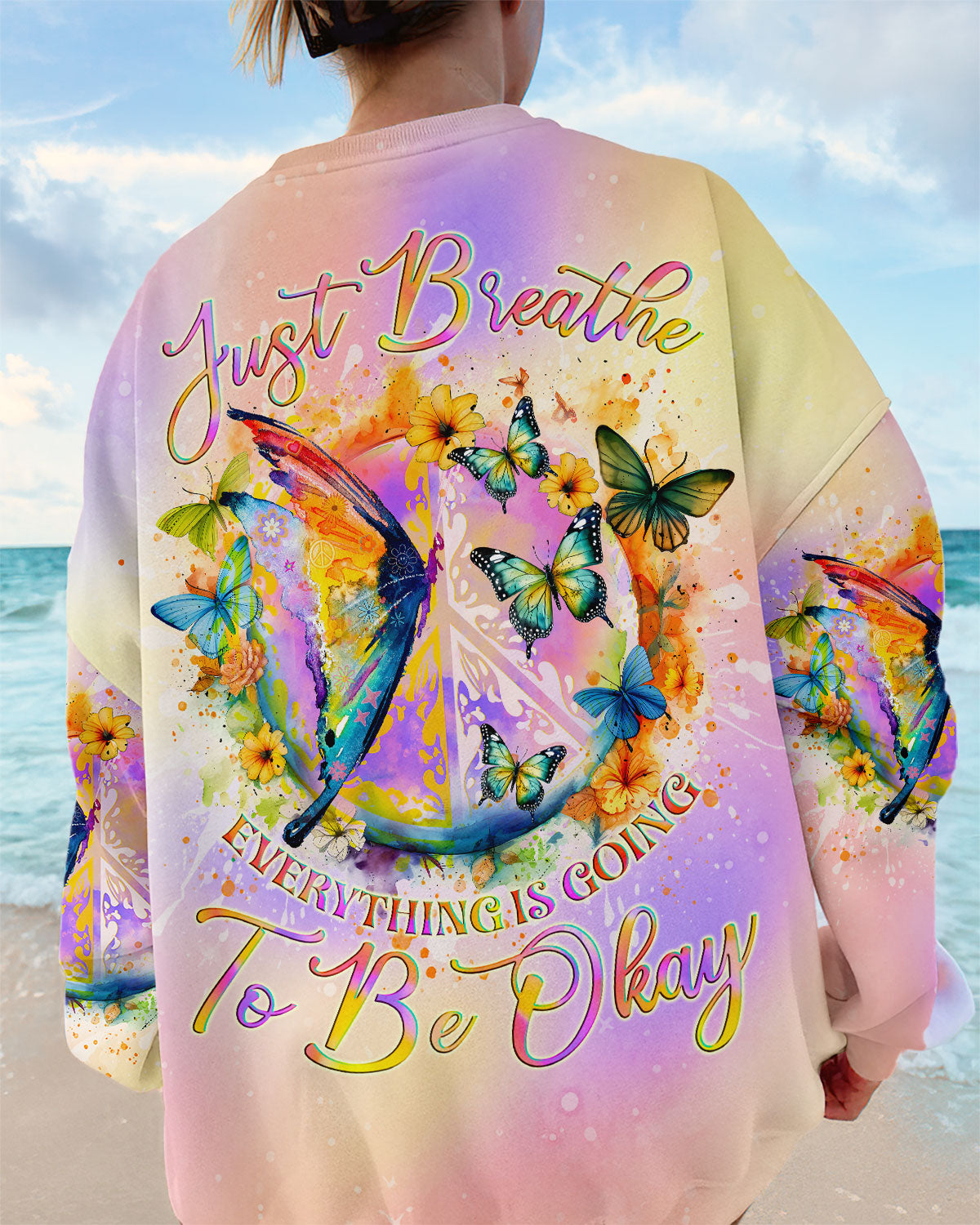 JUST BREATHE BUTTERFLY ALL OVER PRINT - TLNO0201241