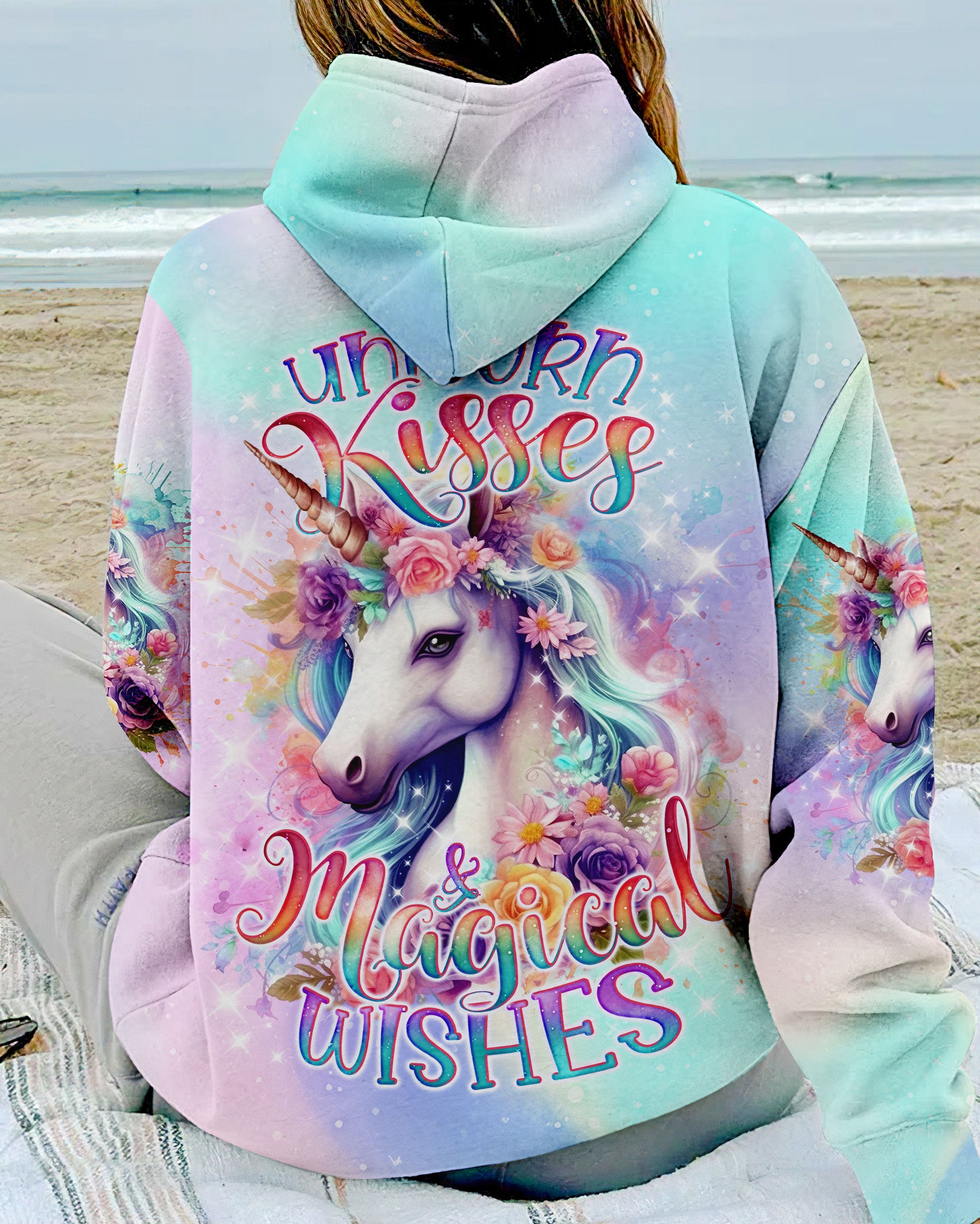 UNICORN KISSES MAGICAL WISHES ALL OVER PRINT - TLNO2501241