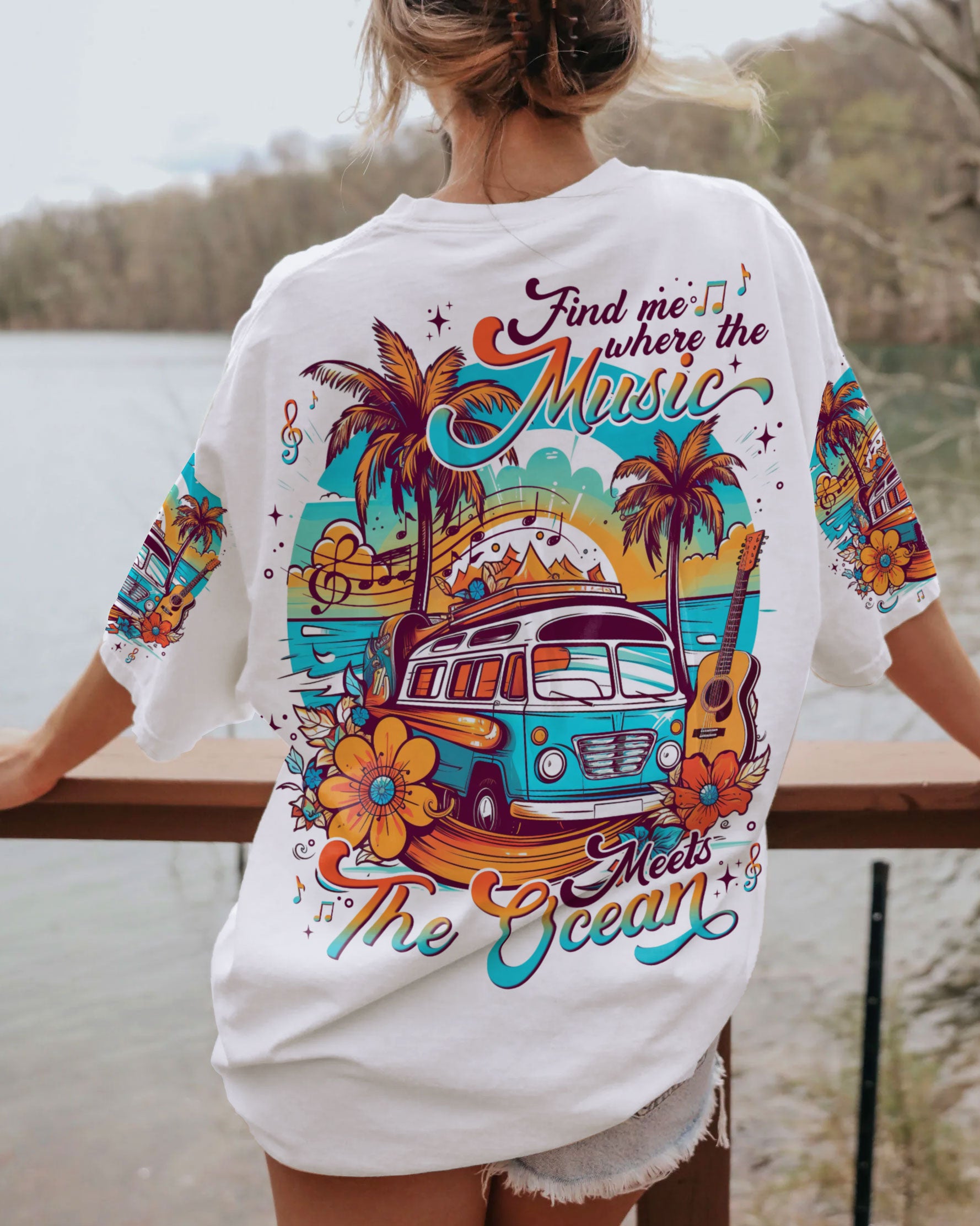 FIND ME WHERE THE MUSIC MEETS THE OCEAN ALL OVER PRINT - TLNO3105231