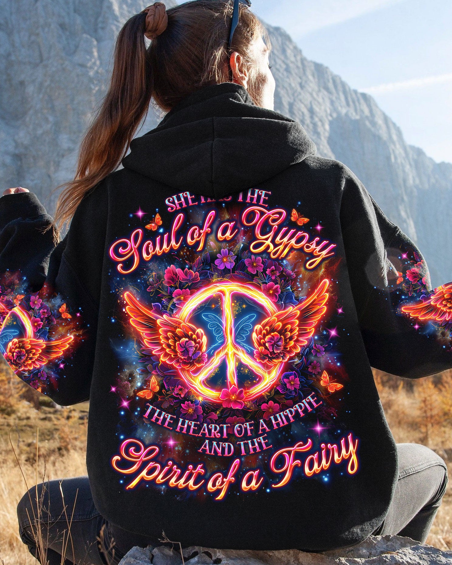 SPIRIT OF A FAIRY PEACE WINGS ALL OVER PRINT - TLNO0201253