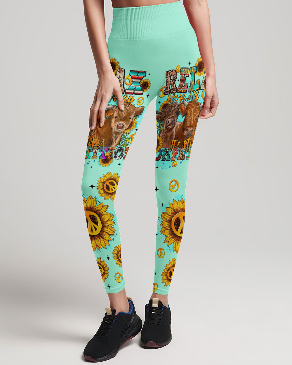 RELAX WE'RE ALL CRAZY COW ALL OVER PRINT - TLTR2308231