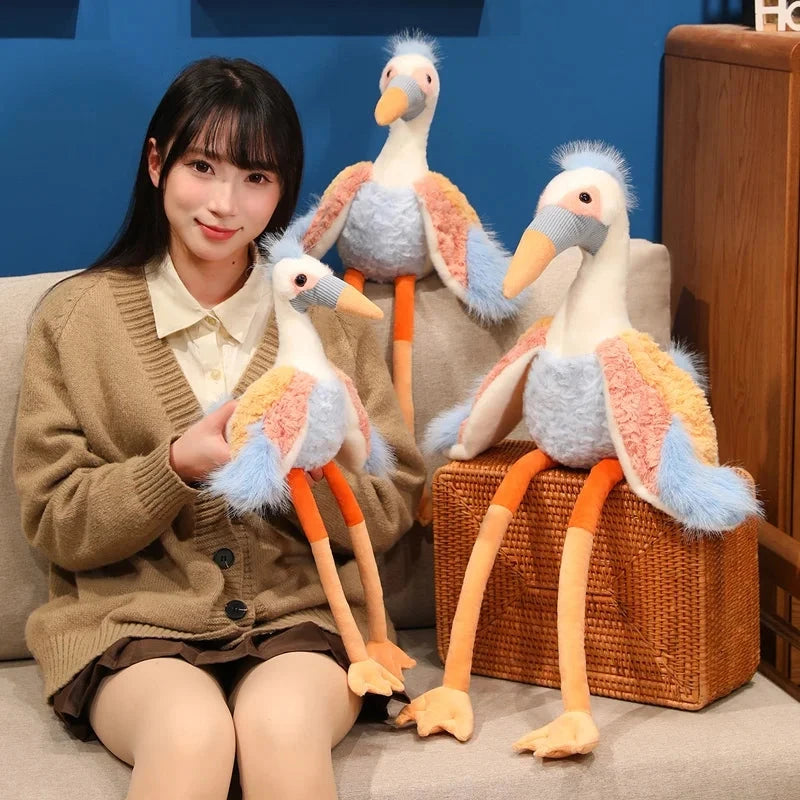 Peaches the Fluffy Crane Plush