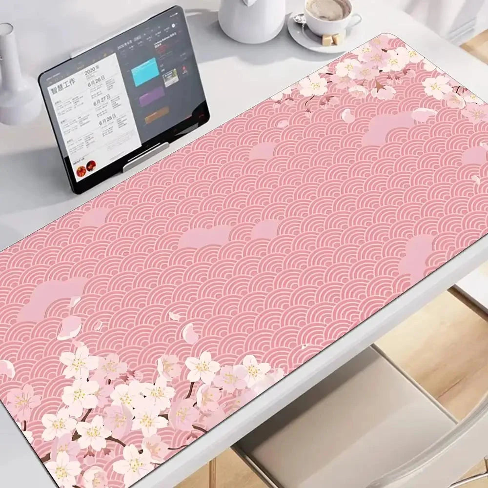 Pink Sakura Blossom Large Mouse Pad