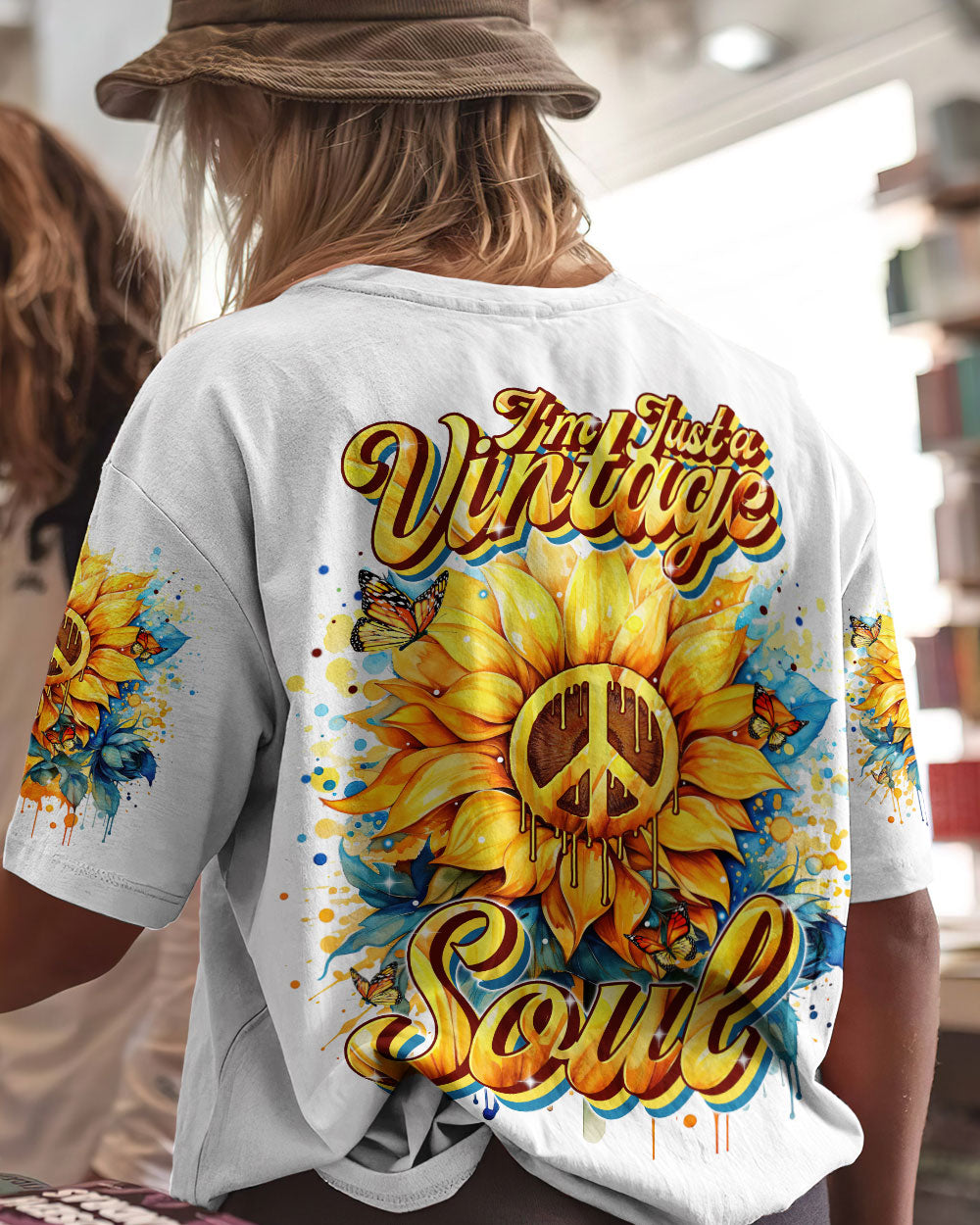 I'M JUST A VINTAGE SOUL SUNFLOWER ALL OVER PRINT - TYTM1501243