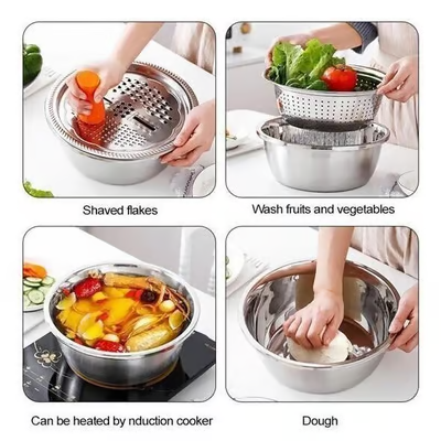 🎁Germany Multifunctional stainless steel basin💥