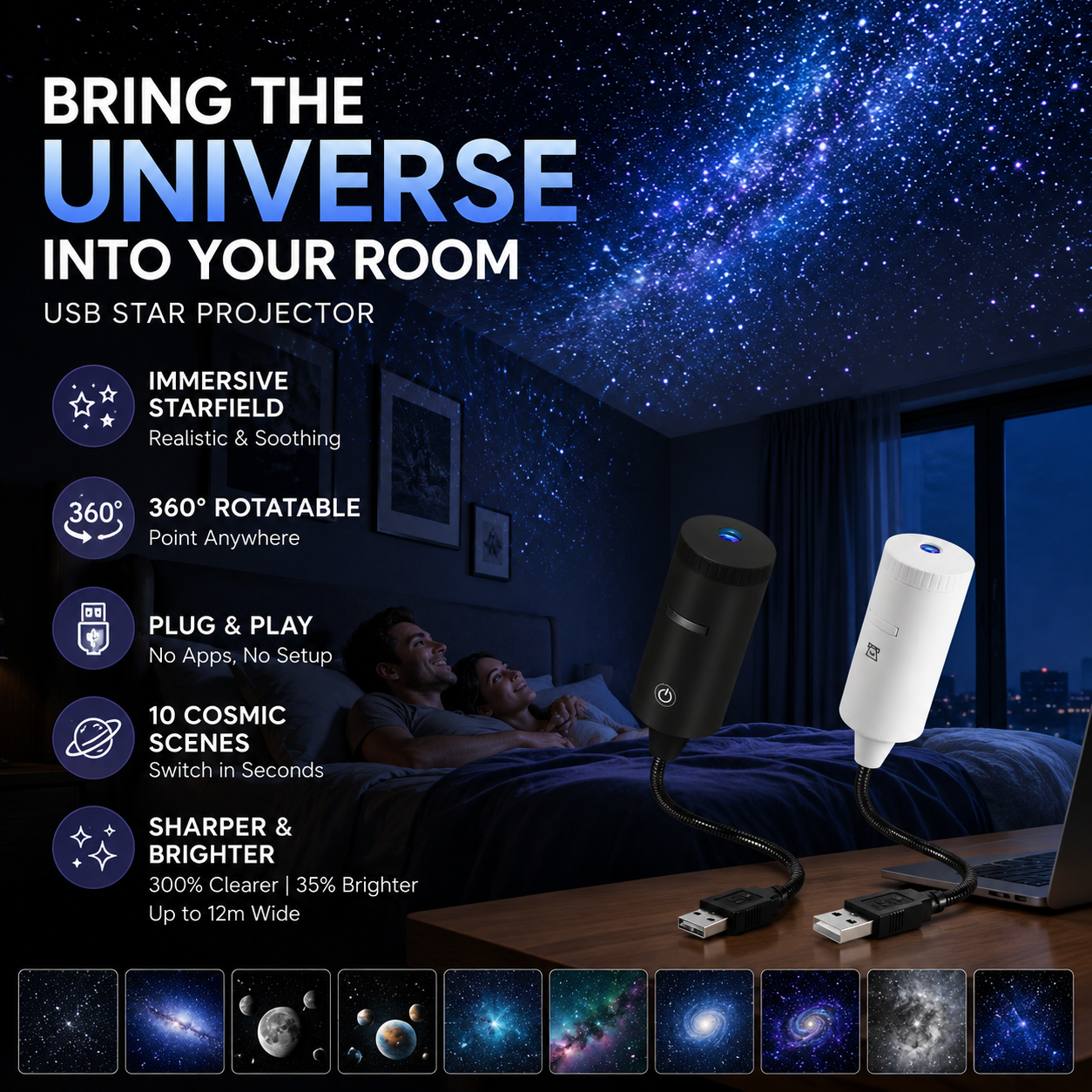 Plug-and-Play HD Star Projector 50,000+ Happy Users