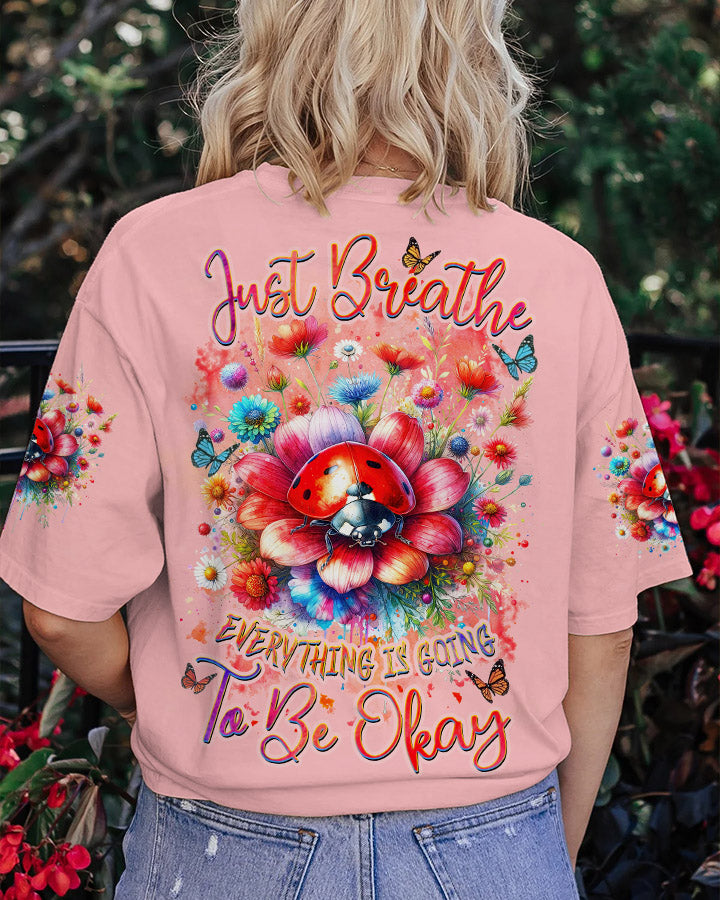 JUST BREATHE LADYBUG FLORAL ALL OVER PRINT - TLNZ2811231