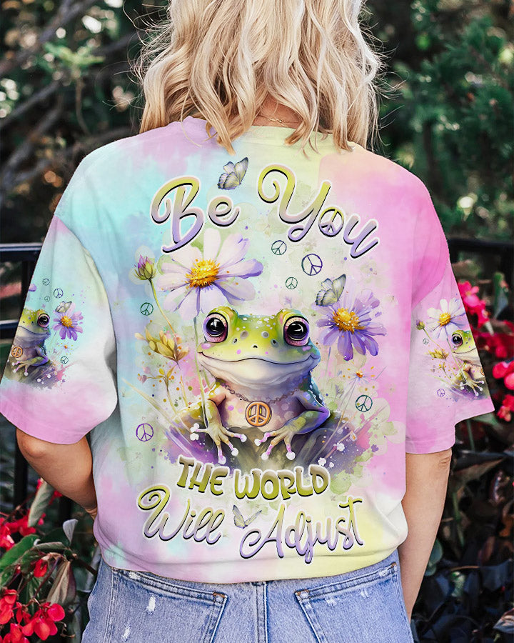 BE YOU THE WORLD WILL ADJUST FROG ALL OVER PRINT - TLNZ0912234