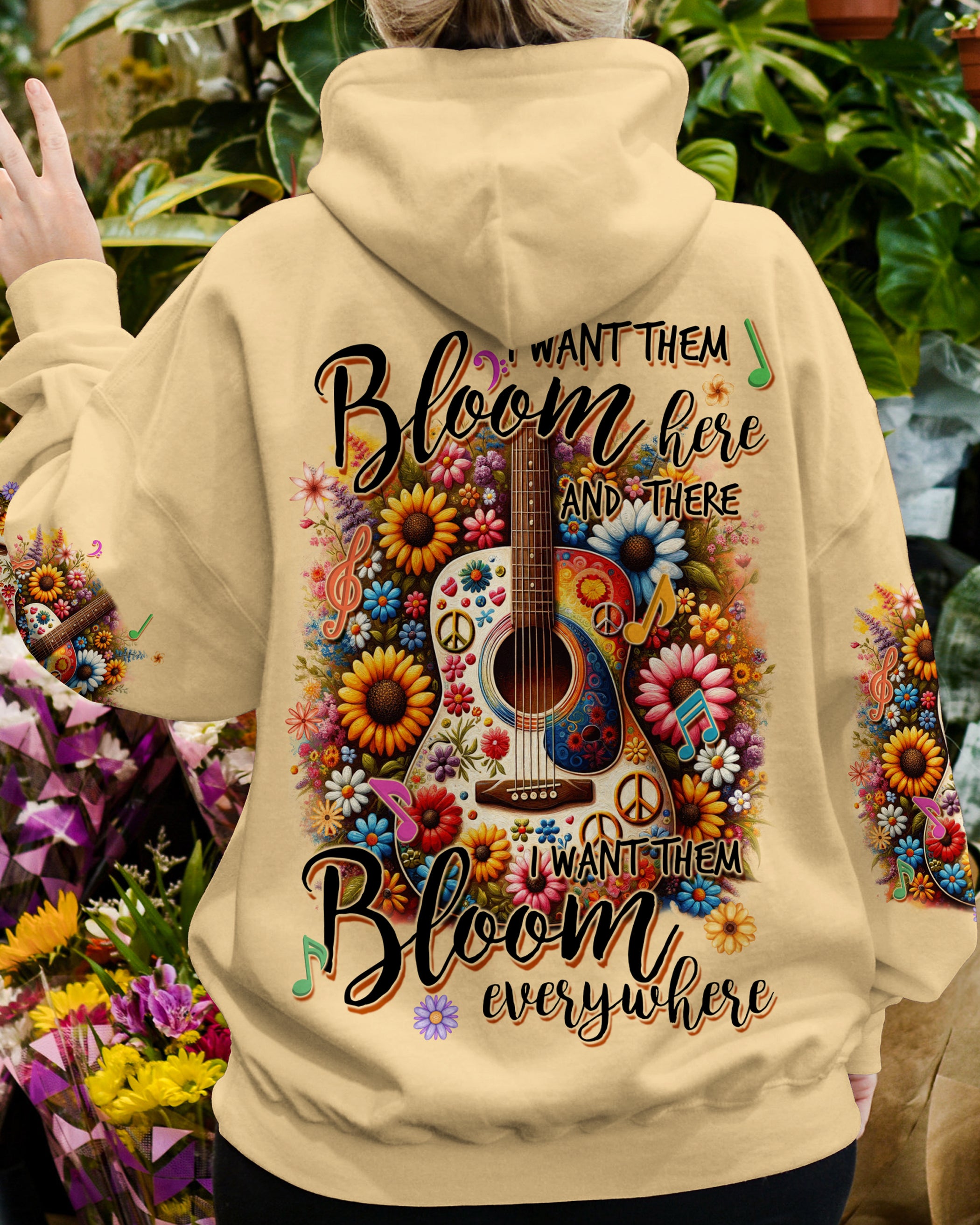 BLOOM EVERYWHERE GUITAR ALL OVER PRINT - TYQY1610233