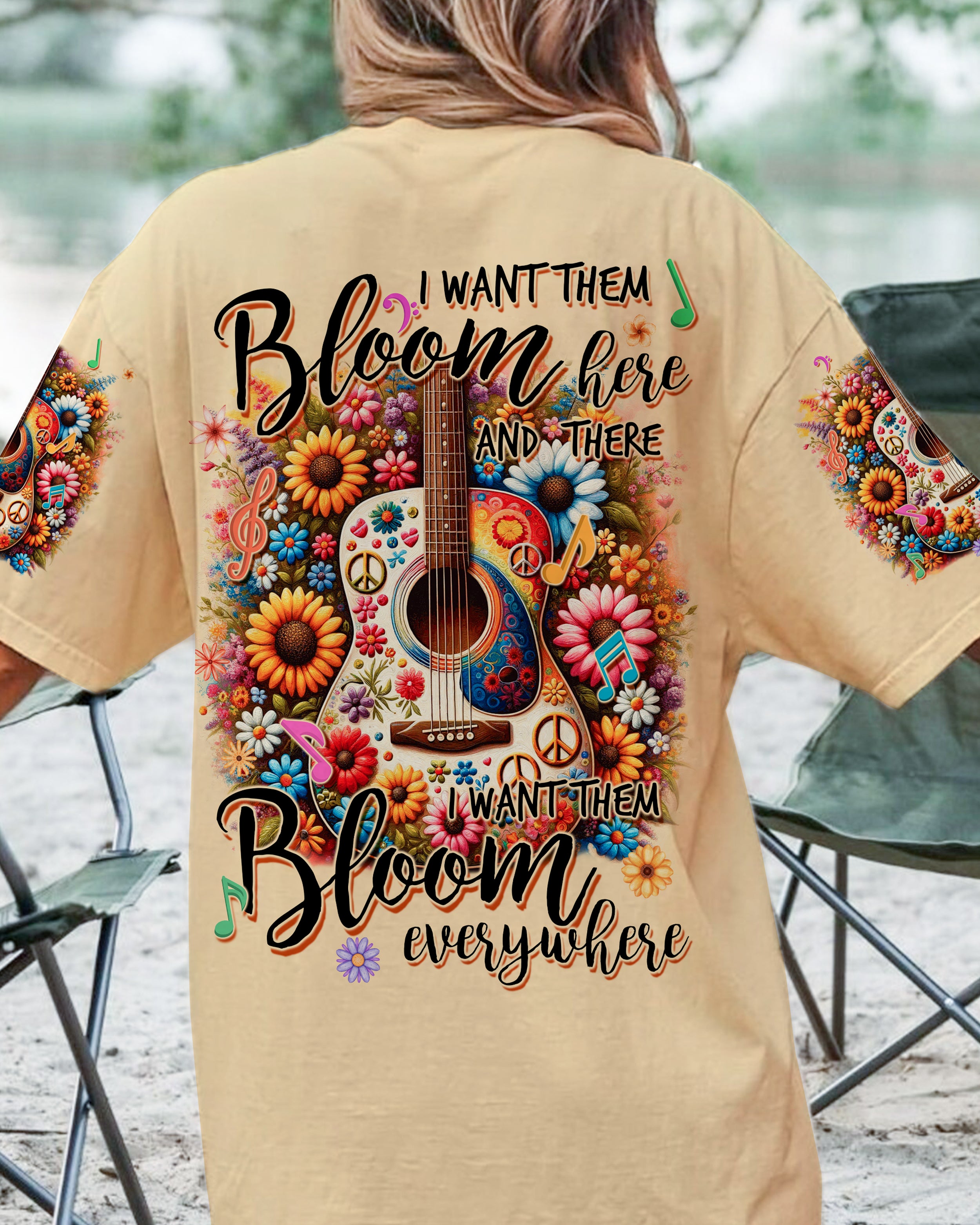 BLOOM EVERYWHERE GUITAR ALL OVER PRINT - TYQY1610233