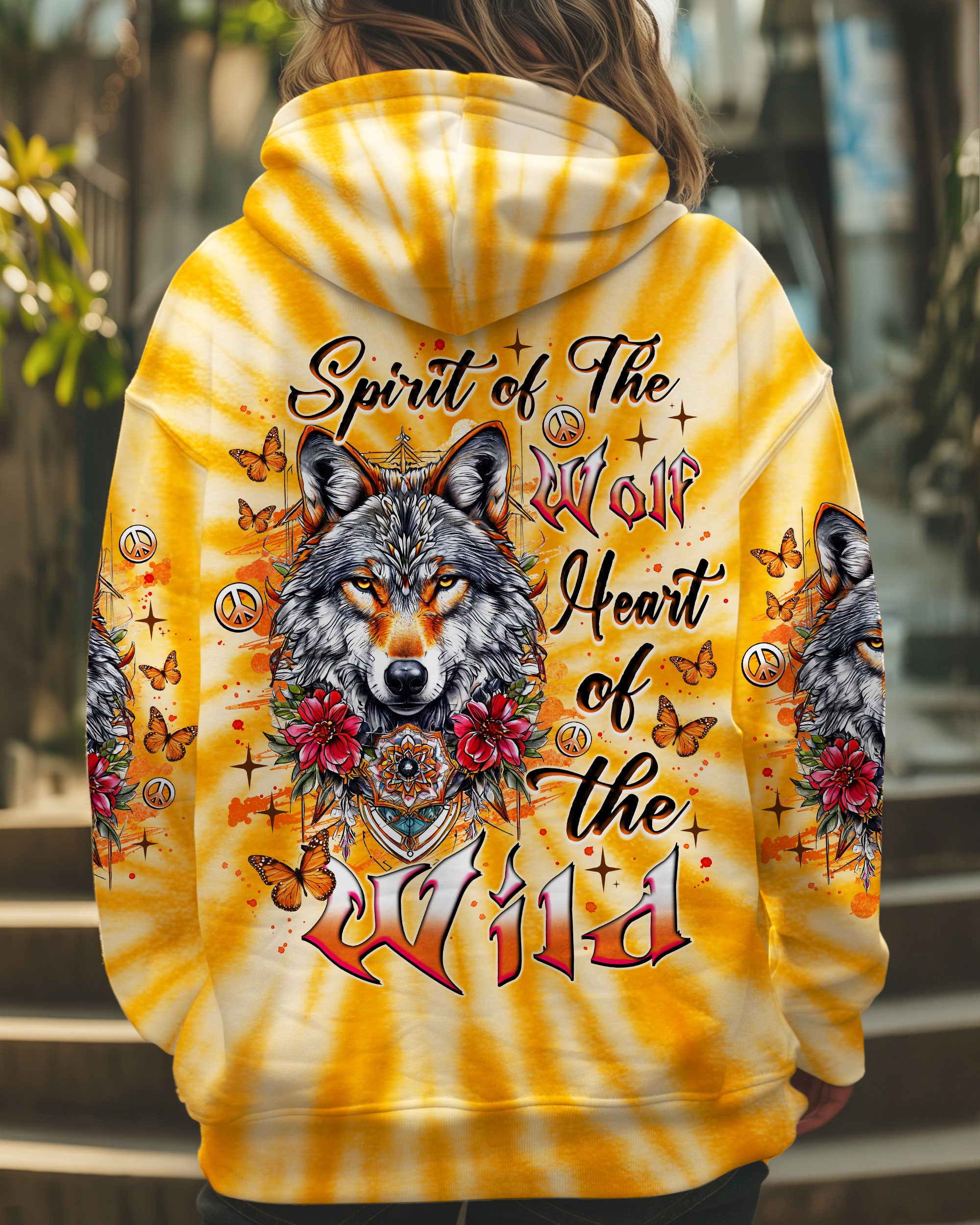 SPIRIT OF THE WOLF TIE DYE ALL OVER PRINT  - TLNZ1306252