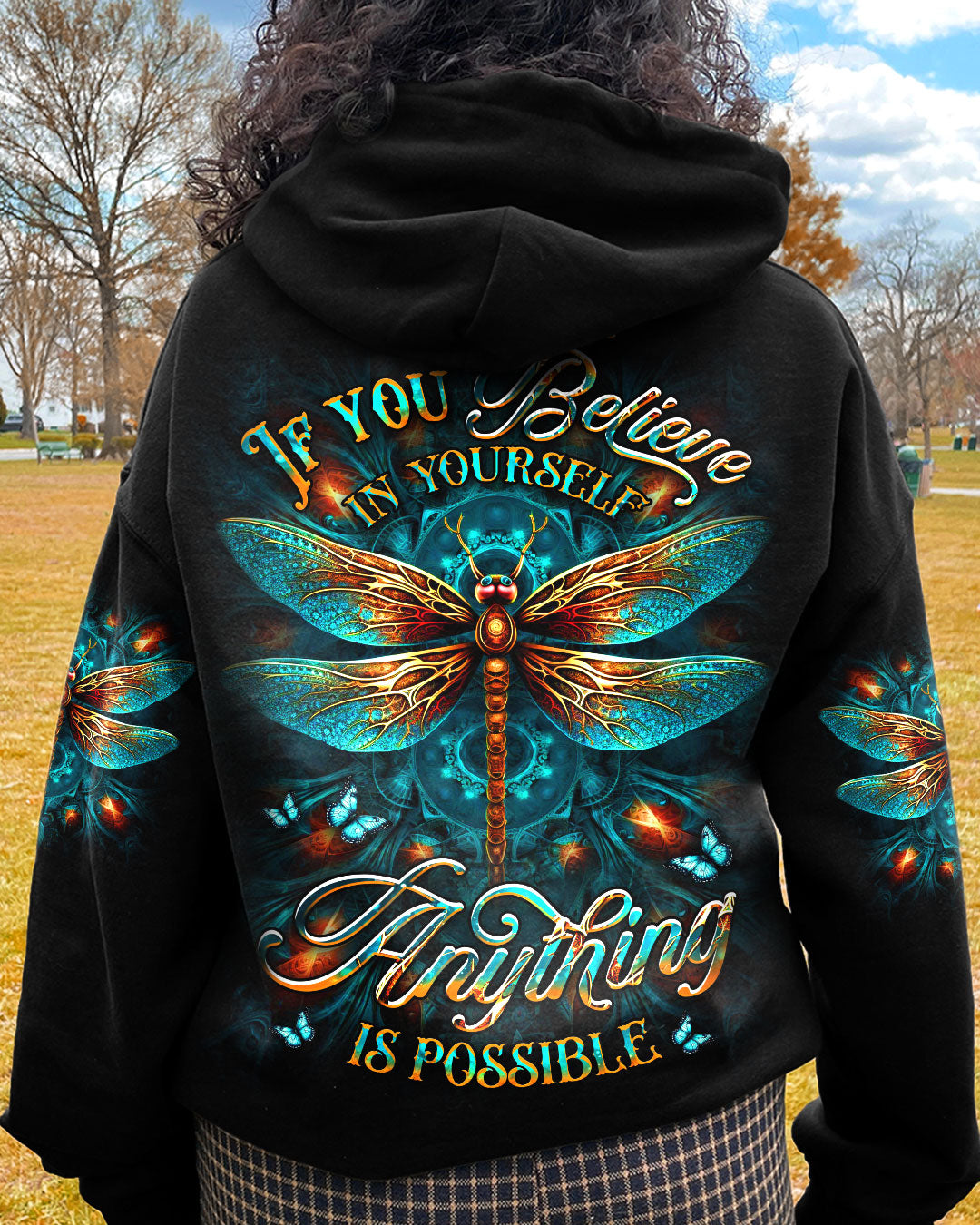 BELIEVE IN YOURSELF DRAGONFLY ALL OVER PRINT - YHDU2102253